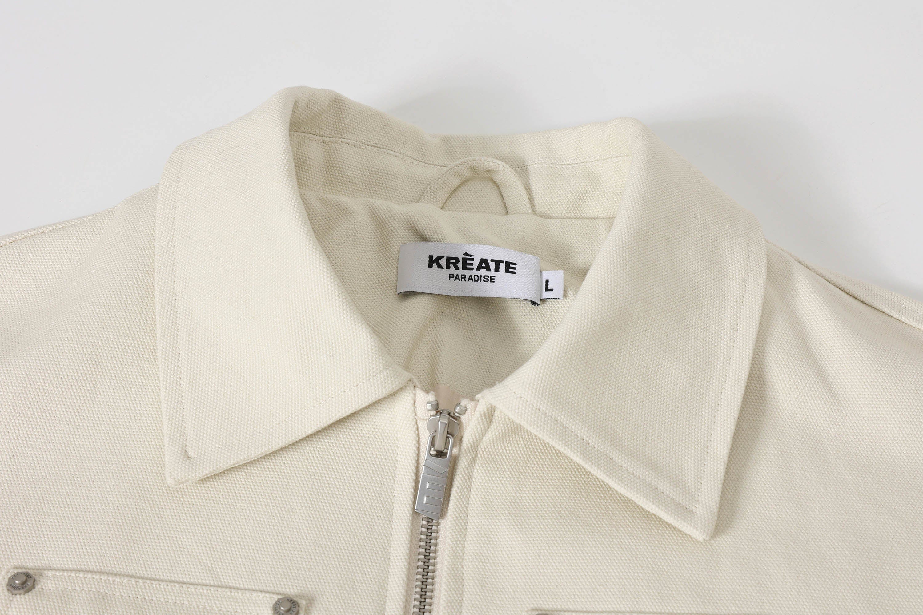 KREATE Studded Patchwork Utility Jacket, premium urban and streetwear designers apparel on PROJECTISR.com, KREATE