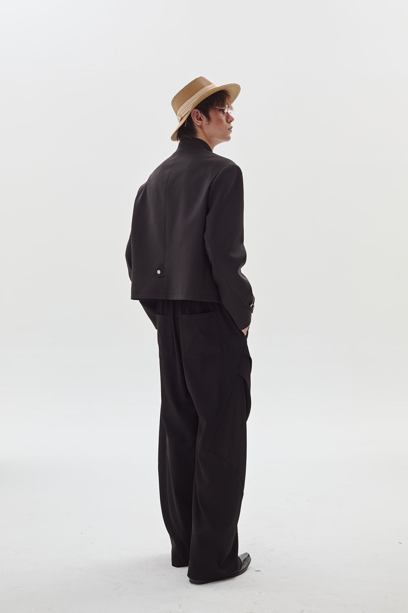 PASET Frog Buckle Stand Collar Jacket