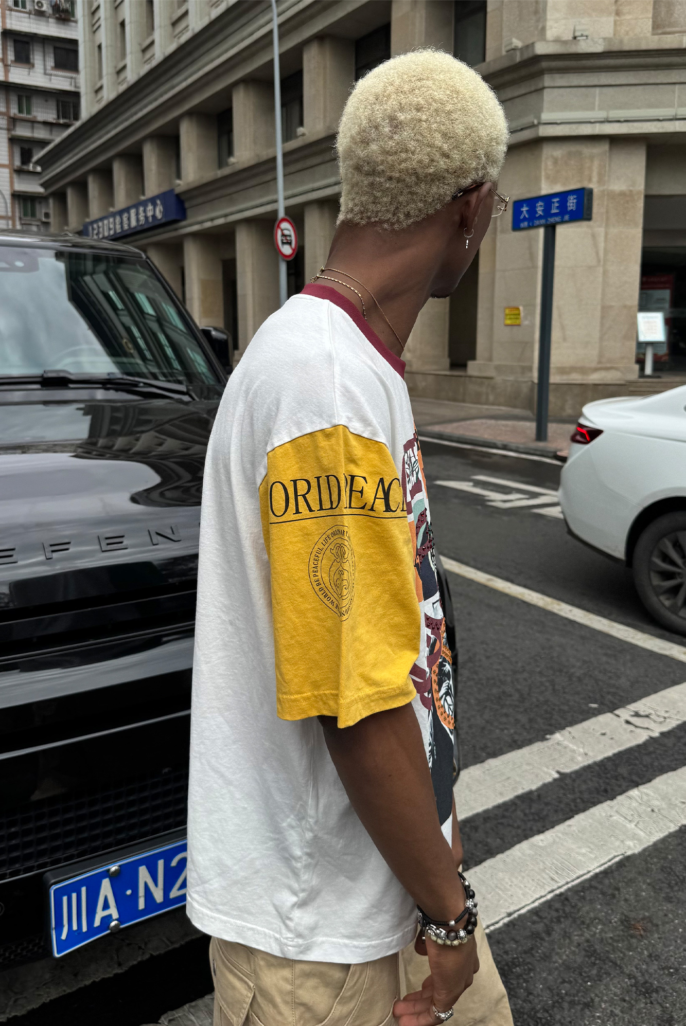 STEEPC Contrast Diamond Graphic T-Shirt, premium urban and streetwear designers apparel on PROJECTISR.com, STEEPC