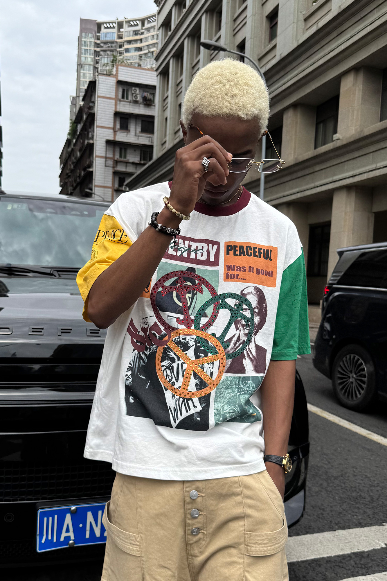 STEEPC Contrast Diamond Graphic T-Shirt, premium urban and streetwear designers apparel on PROJECTISR.com, STEEPC