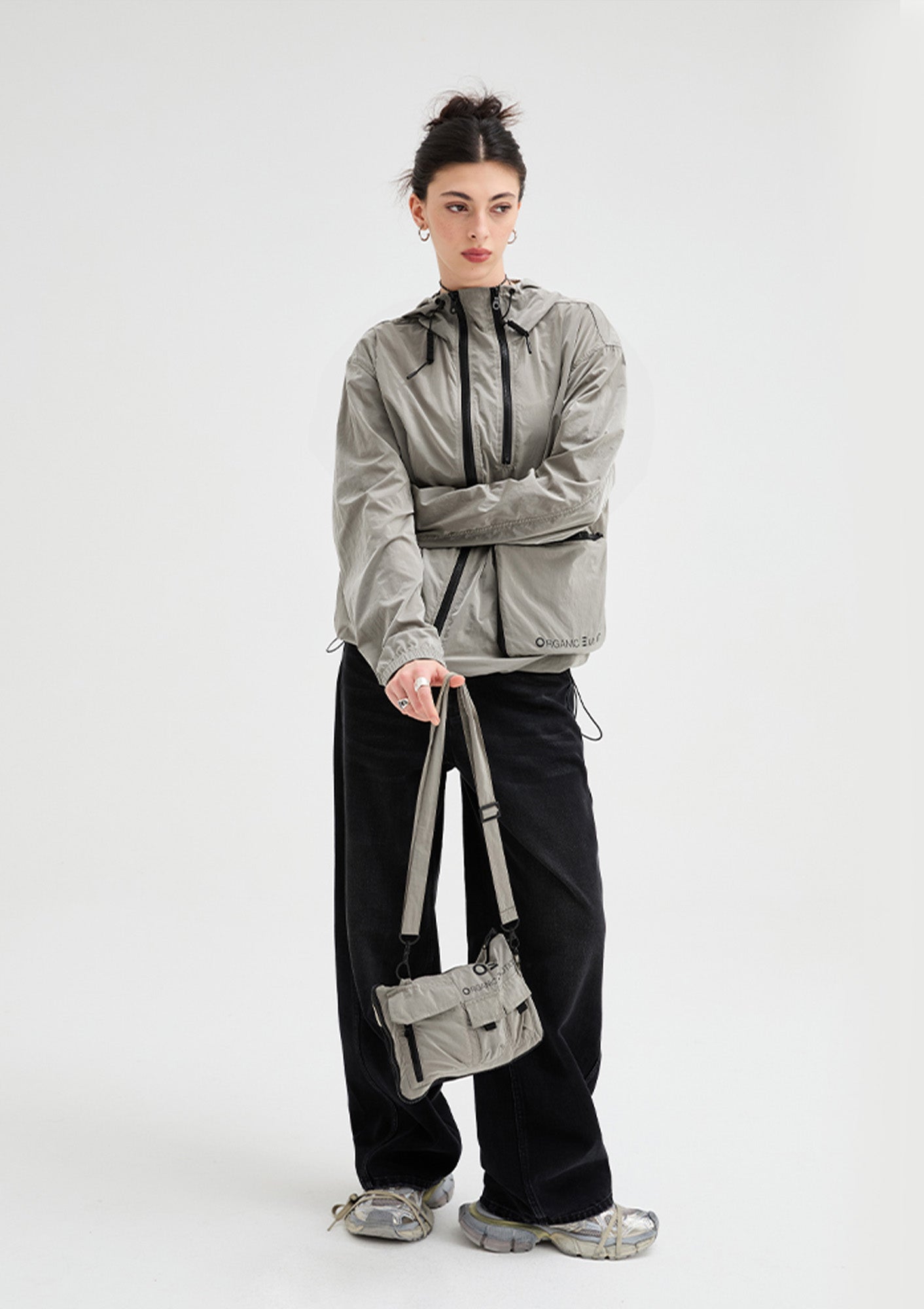 ORGANIC EMOTION Packable Utility UV Protection Hooded Windbreaker, premium urban and streetwear designers apparel on PROJECTISR.com, ORGANIC EMOTION