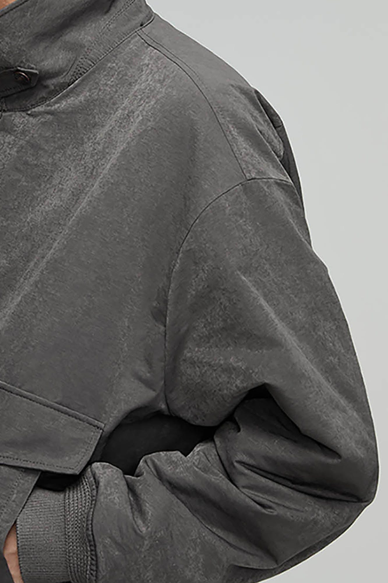 OPICLOTH Retro Stand-Collar Bomber Jacket, premium urban and streetwear designers apparel on PROJECTISR.com, OPICLOTH
