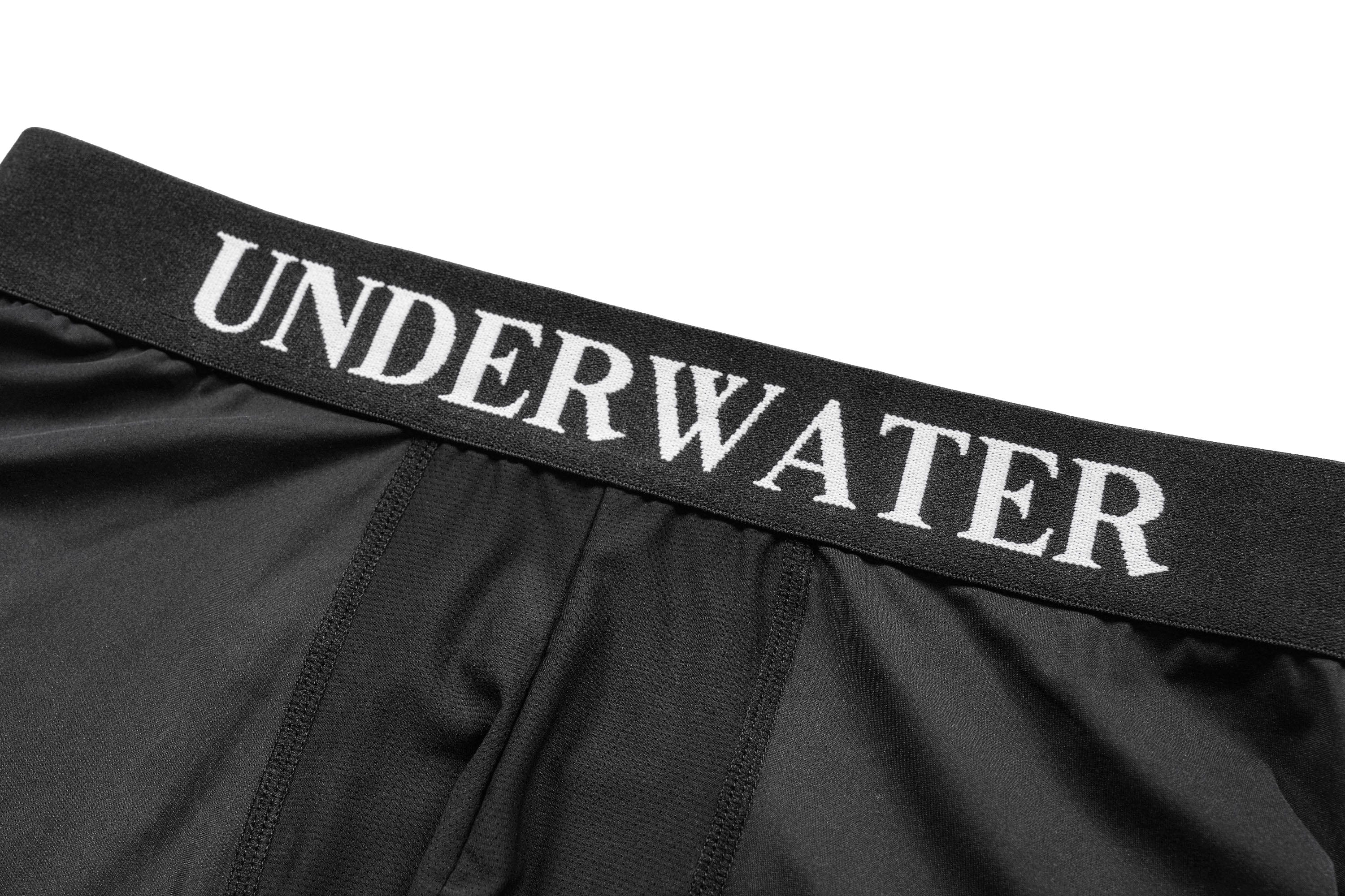 UNDERWATER Dark Soul LOGO Waistband Stretch Boxer Briefs, premium urban and streetwear designers apparel on PROJECTISR.com, UNDERWATER
