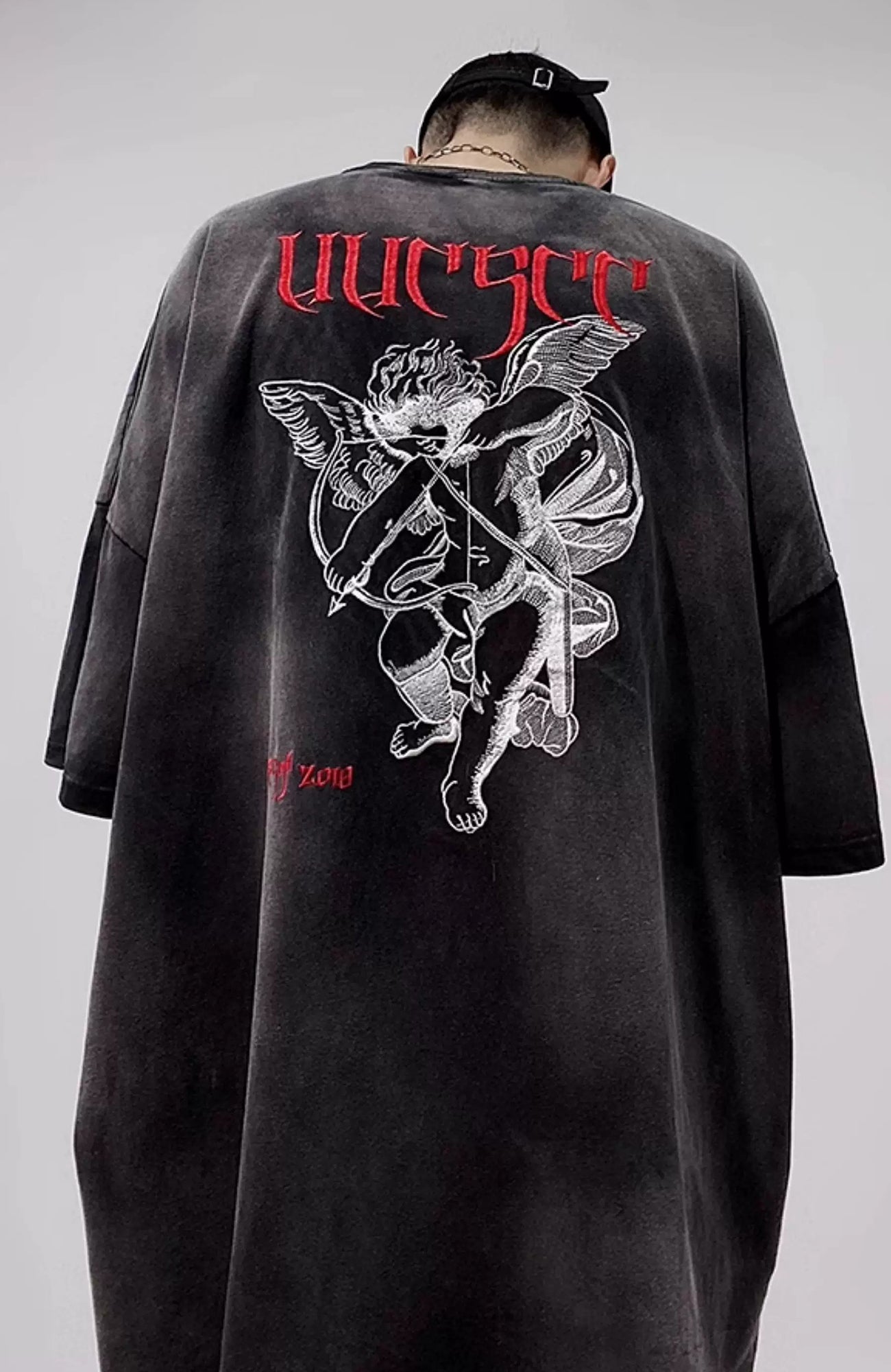 UUCSCC Retro Washed Embroidered Oversized Heavyweight T-Shirt