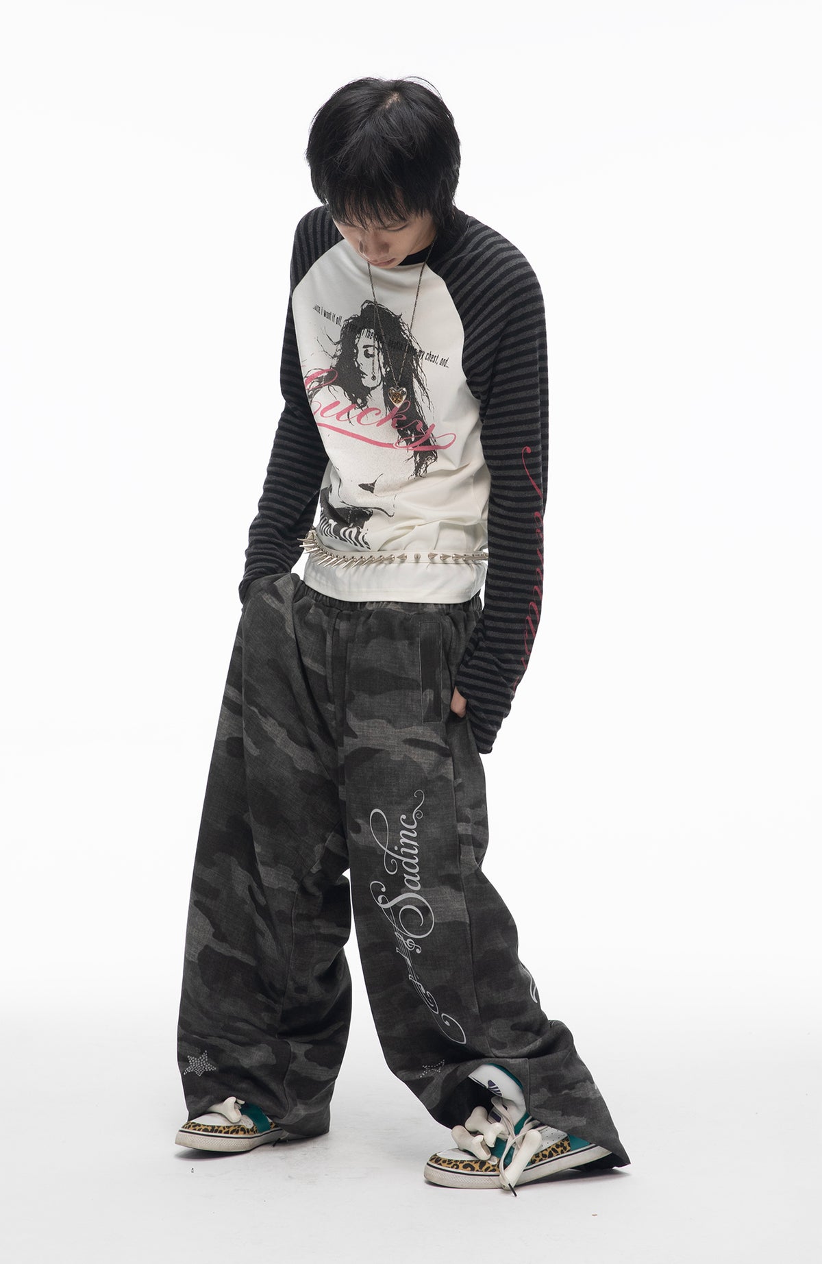 SADSOUP Retro Camo Baggy Sweatpants