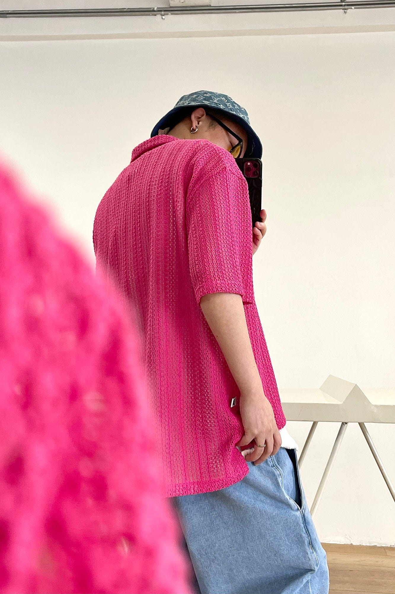 ME DA IGUAL Crochet Polo Oversized T-Shirt, premium urban and streetwear designers apparel on PROJECTISR.com, ME DA IGUAL