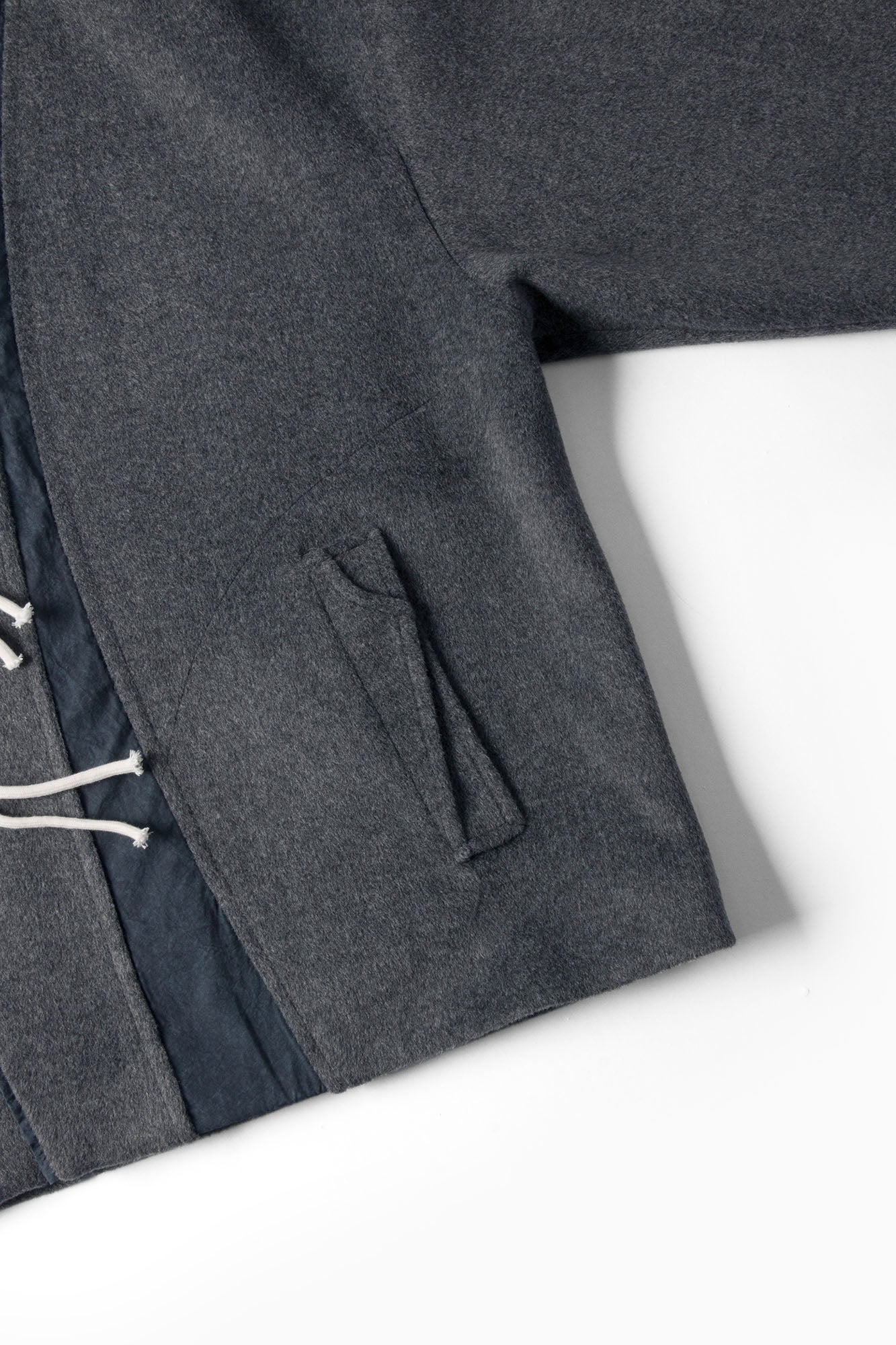 RELABEL Asym Wool-Blend Curved Panel Jacket