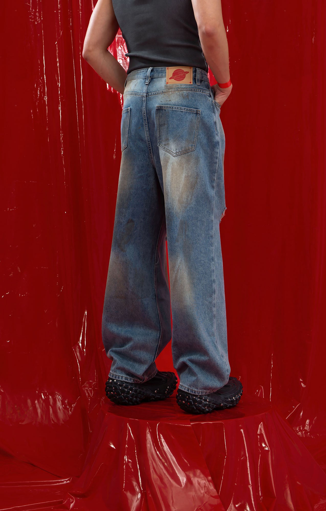 CLP Distressed Ripped Brushed Jeans, premium urban and streetwear designers apparel on PROJECTISR.com, CLP