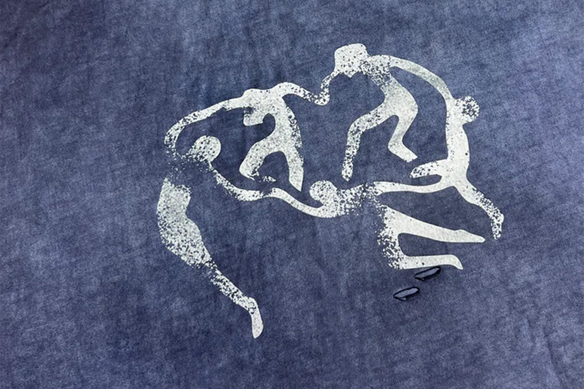 TECNINEGROUP Distressed Blue-Dyed Graphic T-Shirt, premium urban and streetwear designers apparel on PROJECTISR.com, TECNINEGROUP