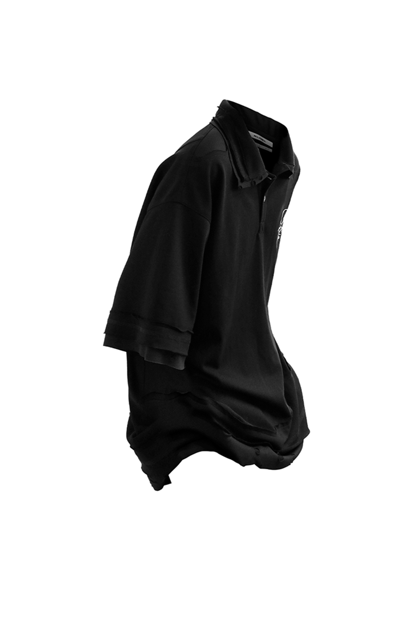 RELABEL Spliced Embroidered Polo Shirt, premium urban and streetwear designers apparel on PROJECTISR.com, RELABEL