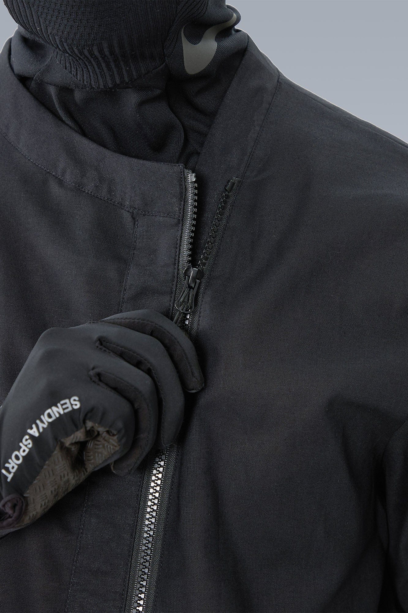 SILENSTORM Asymmetrical Zip Ramie Utility Shirt