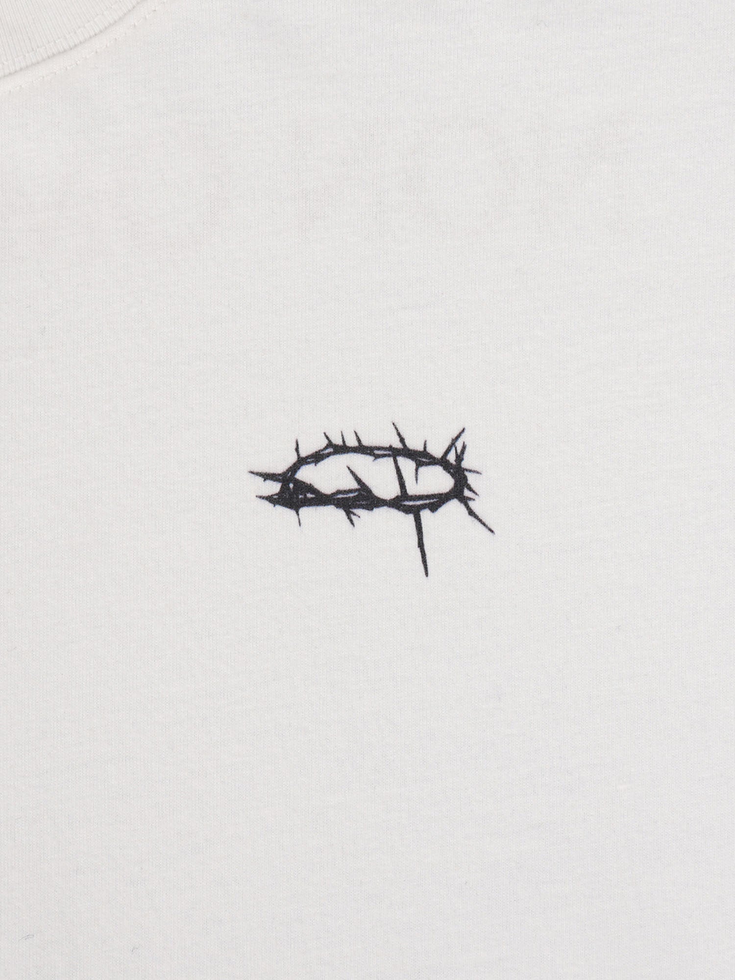 UNDERWATER Thorn Ring LOGO Long-Sleeve Tee White