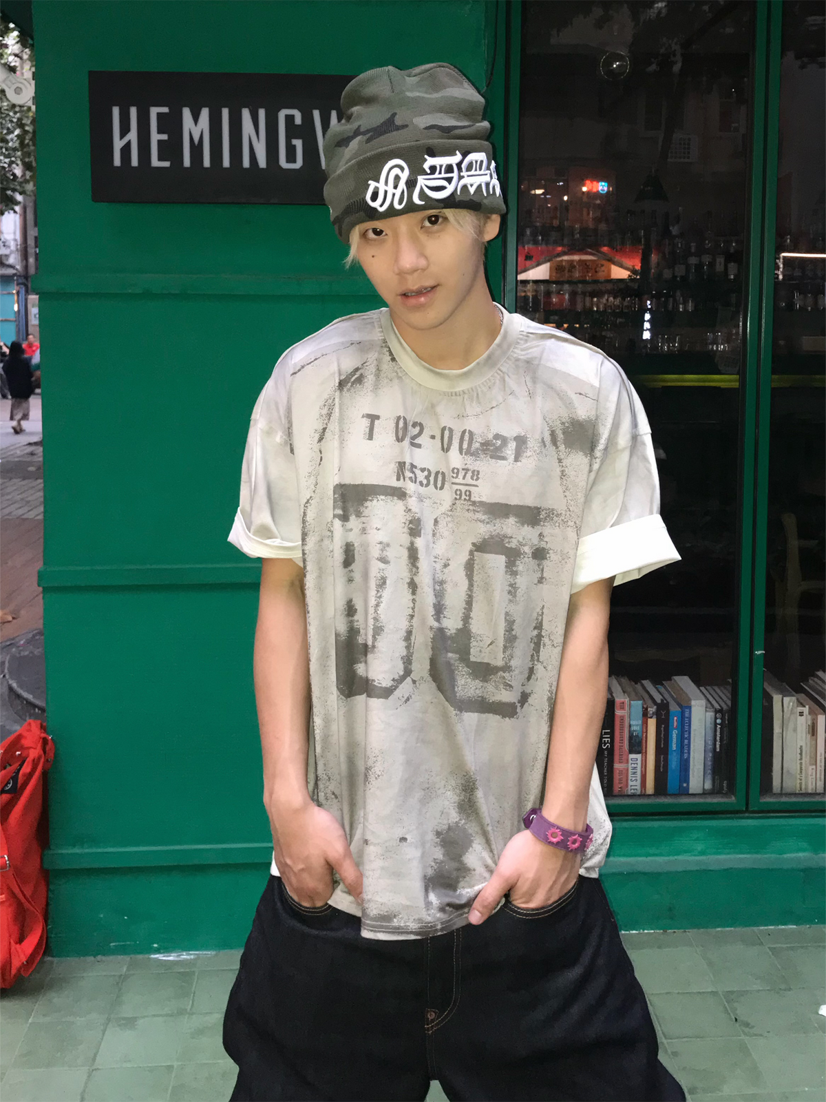 DREAM BAND Washed Gothic Graphic T-Shirt