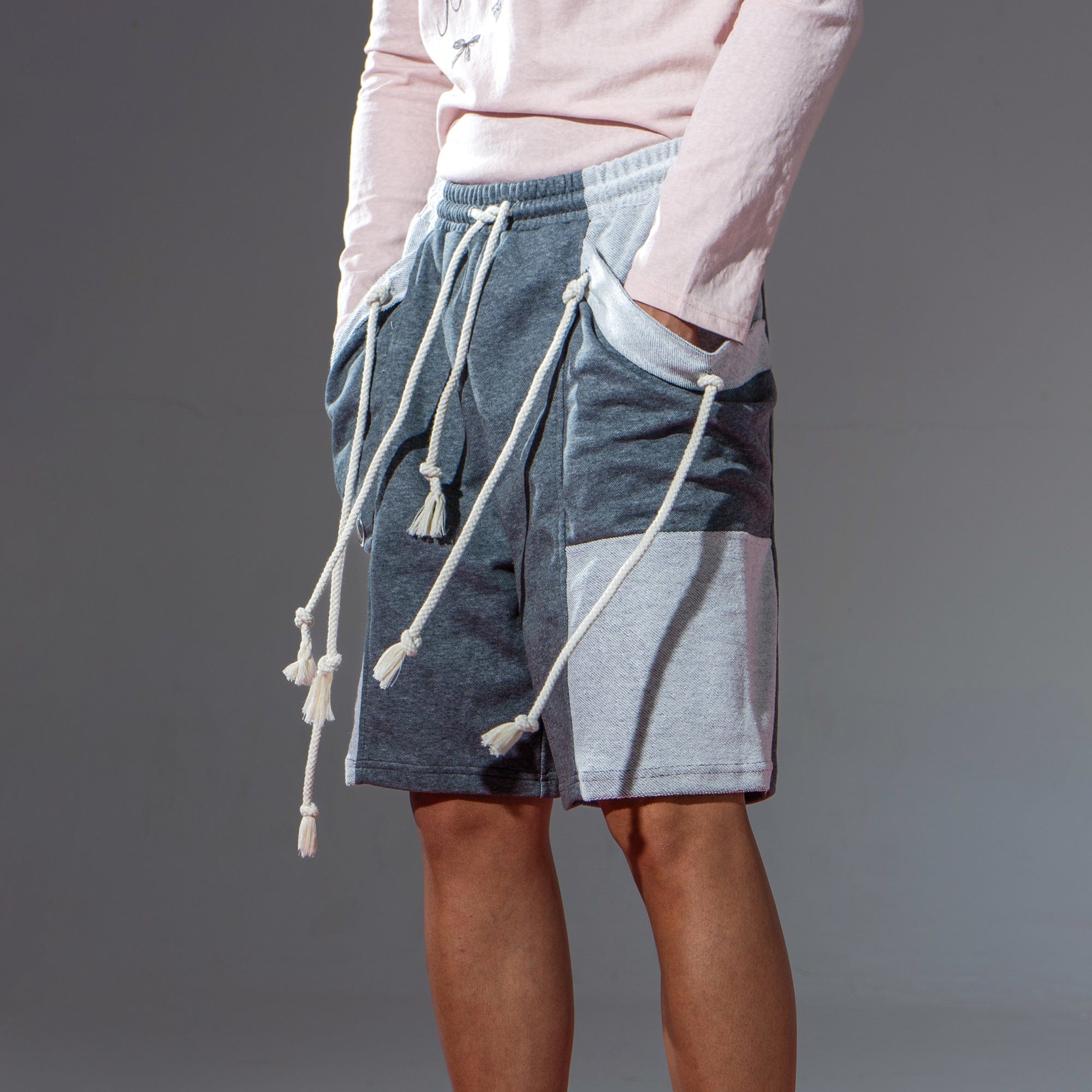 CLP Star Deconstructed Draw-String Pocket Shorts, premium urban and streetwear designers apparel on PROJECTISR.com, CLP