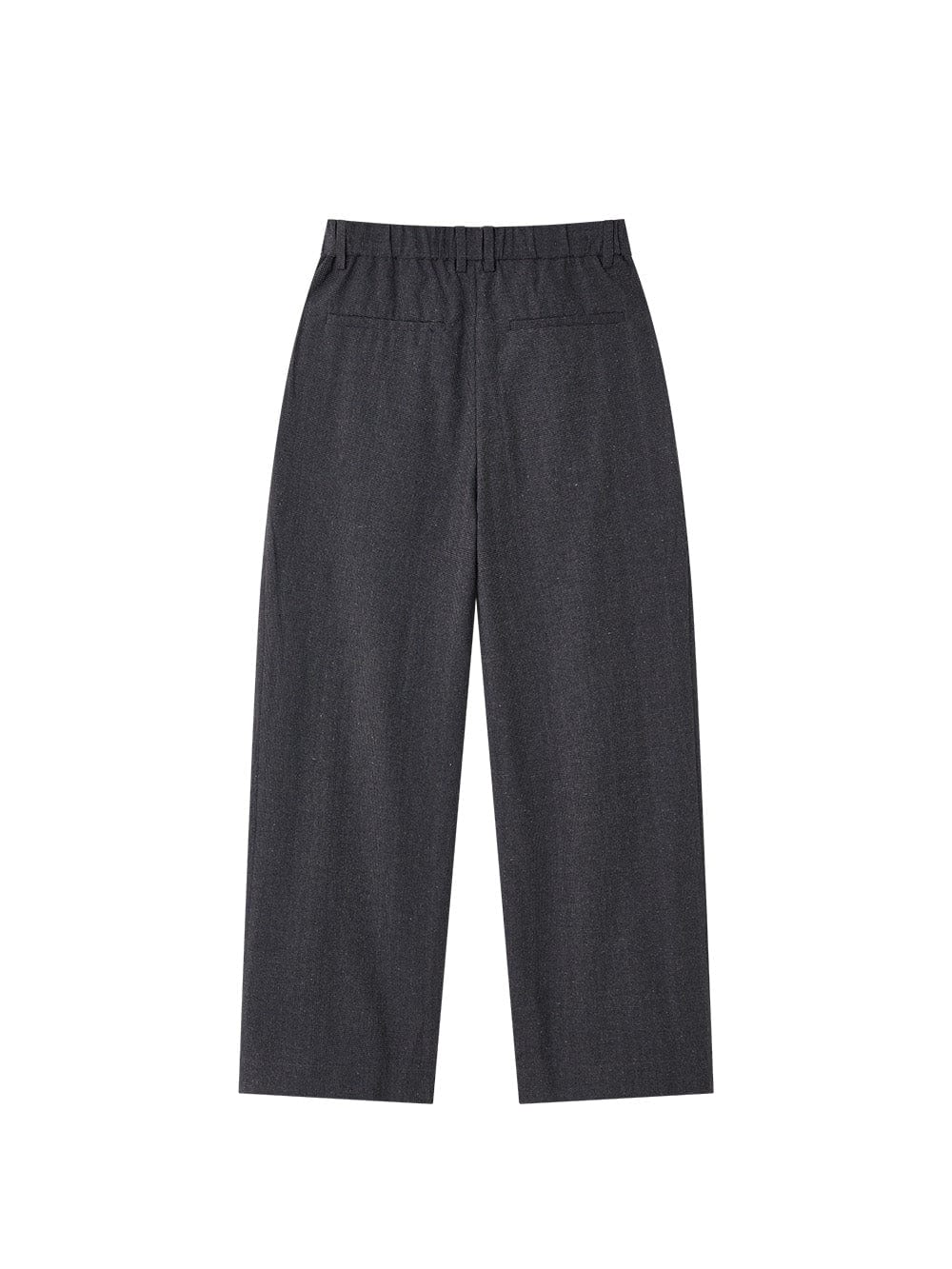 OPICLOTH Asymmetric Pleated Linen-Blend Micro Check Pants