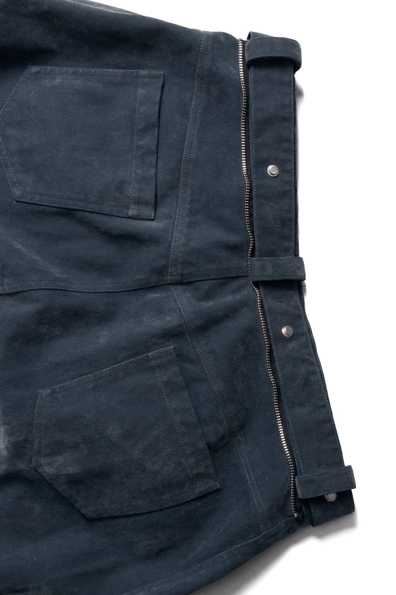 RELABEL Velour Zip-Hem Oversized Jeans