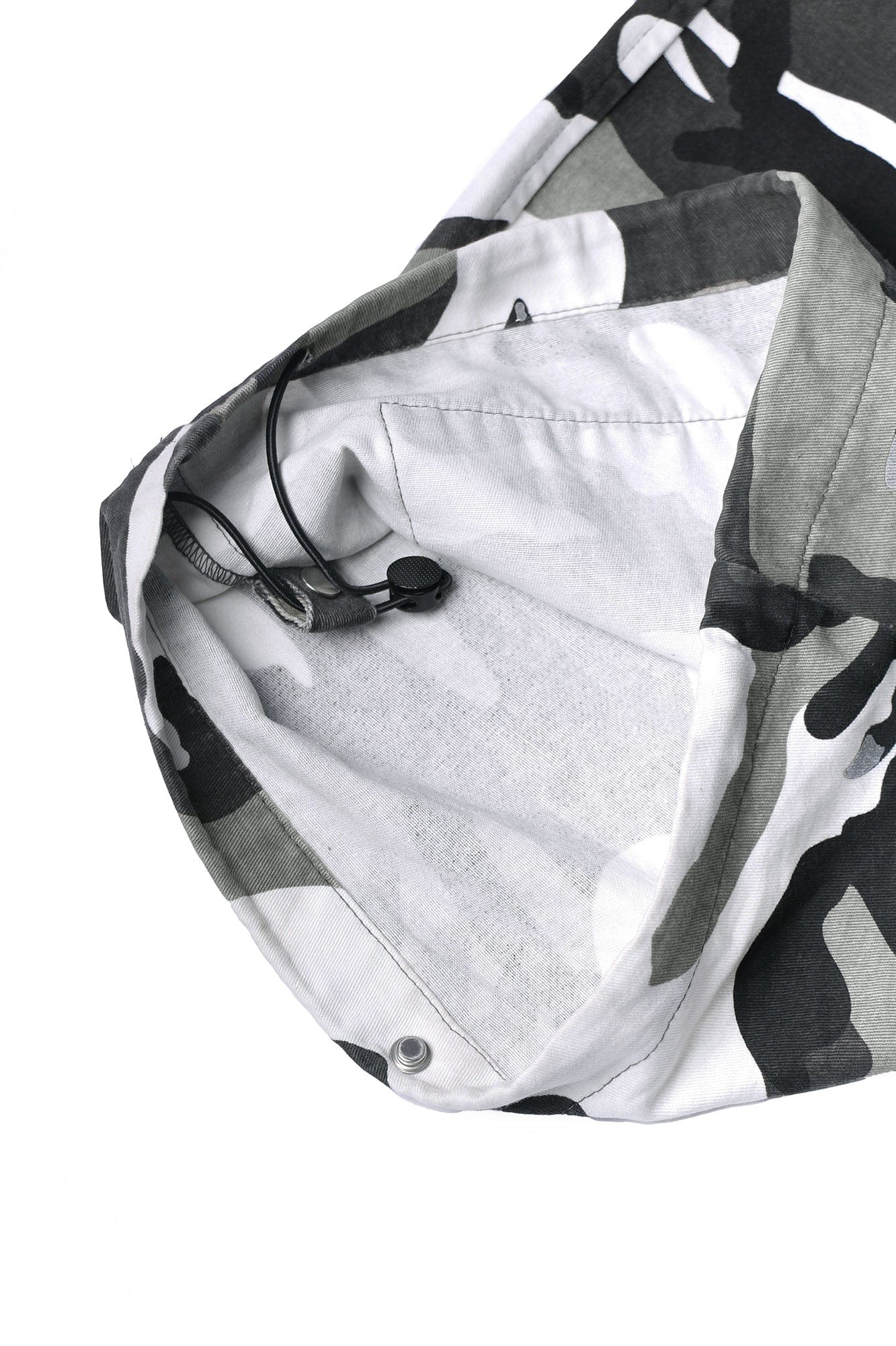 RELABEL Detachable Beaded Drawstring Cargo Camo, premium urban and streetwear designers apparel on PROJECTISR.com, RELABEL