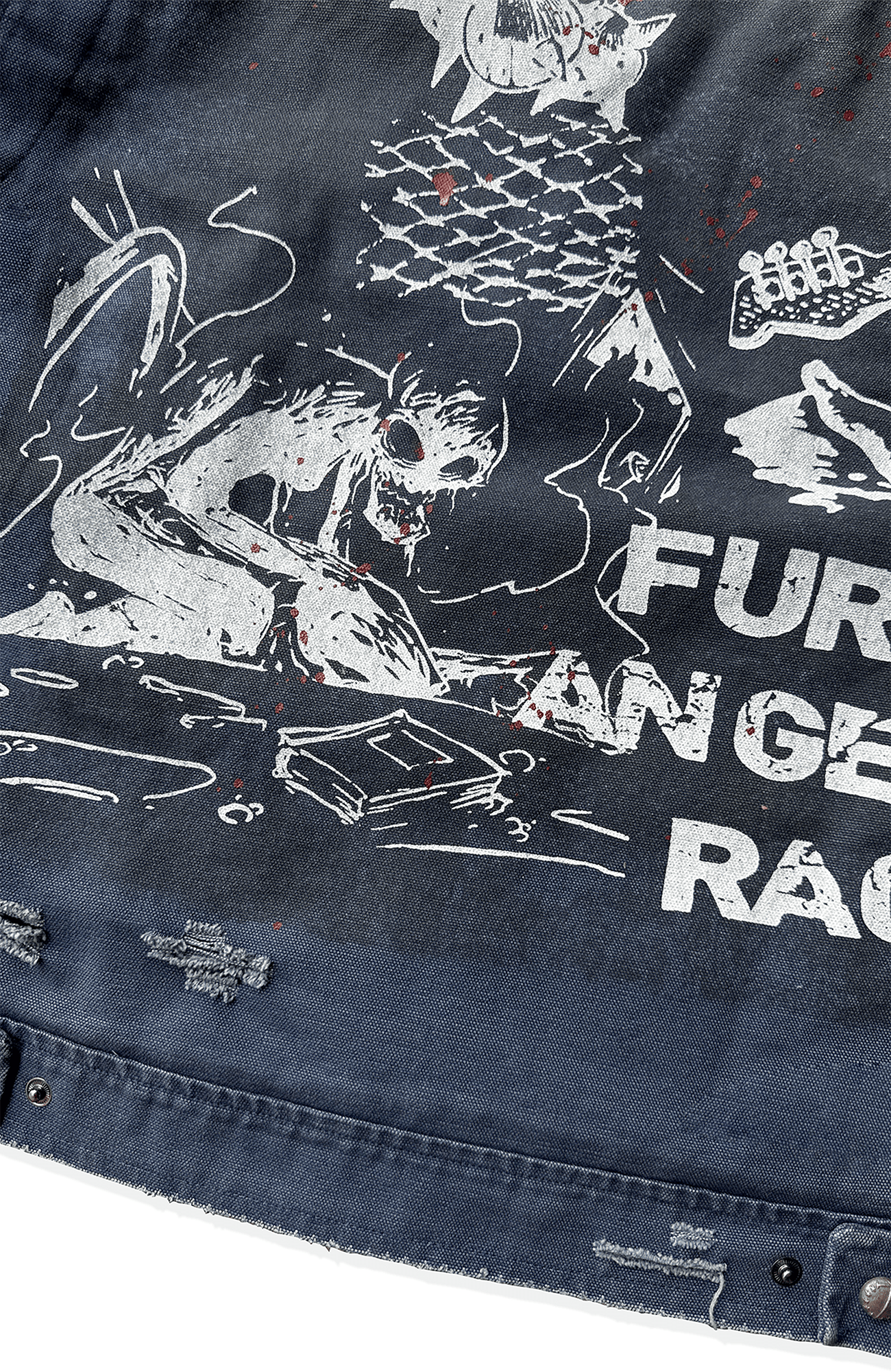 TECNINEGROUP Distressed Grunge Denim Jacket