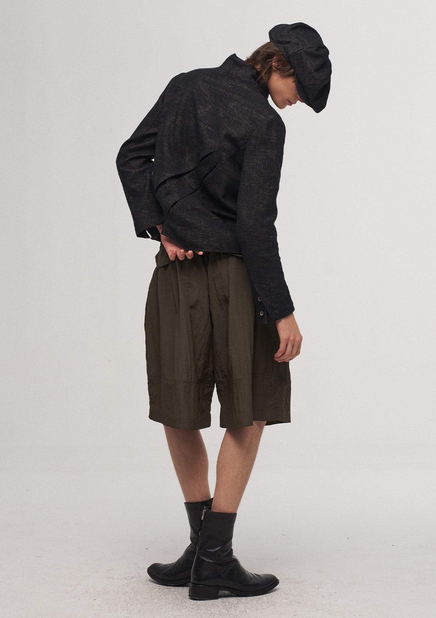 ILNya Nieternite Nifutur Double-Layer Weave Linen Jacket Black, premium urban and streetwear designers apparel on PROJECTISR.com, ILNya Nieternite Nifutur