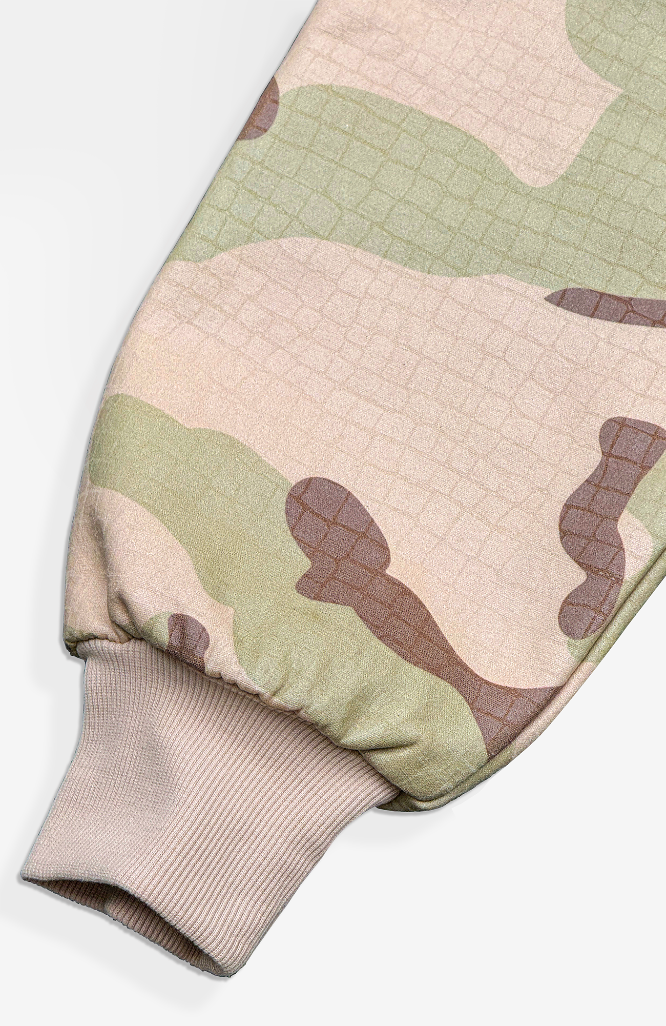 TECNINEGROUP Camo Waxed Faux Fur Hooded Jacket