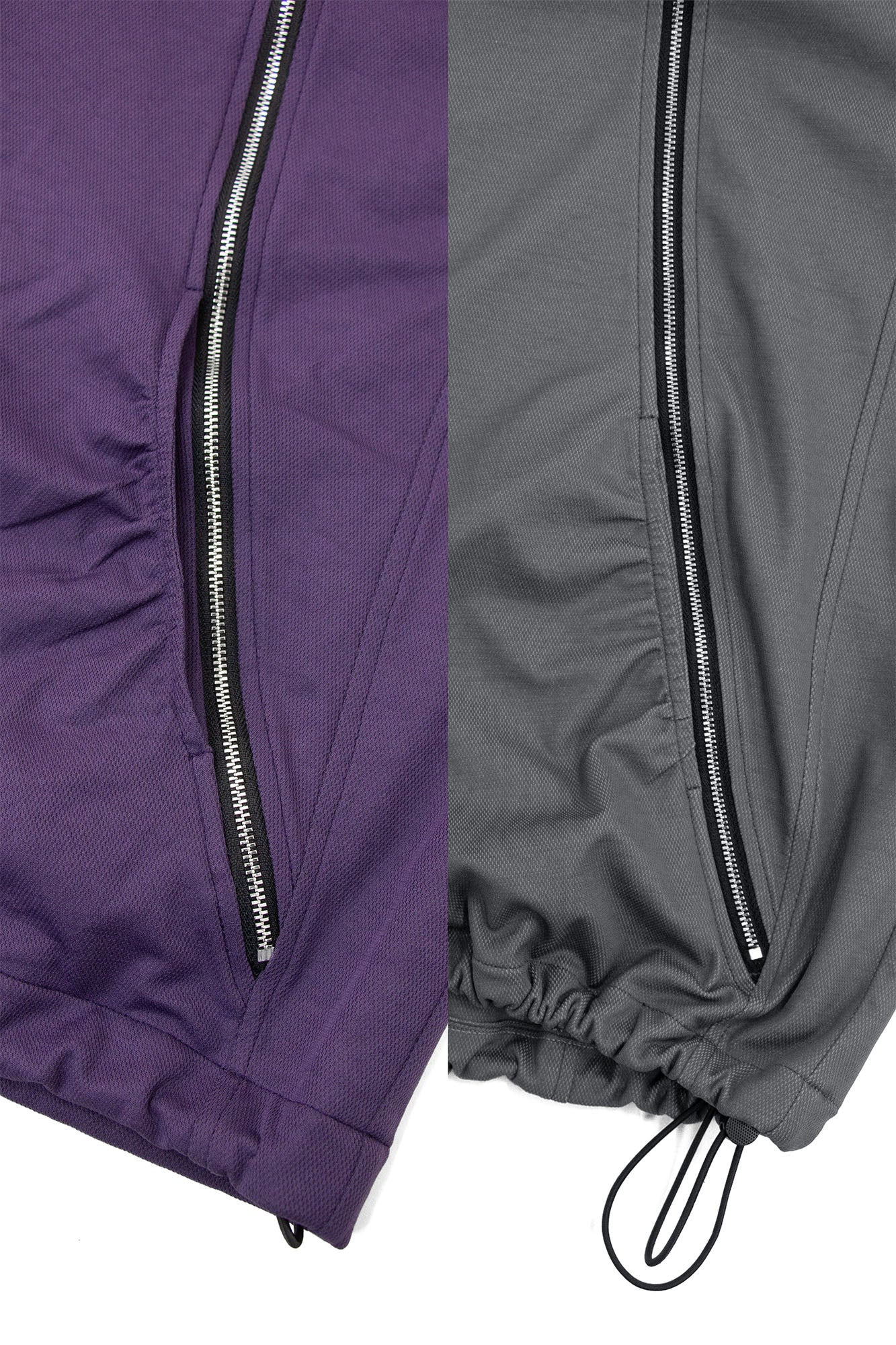 RELABEL Layered Multi-Zip Mask Hood Jacket Purple