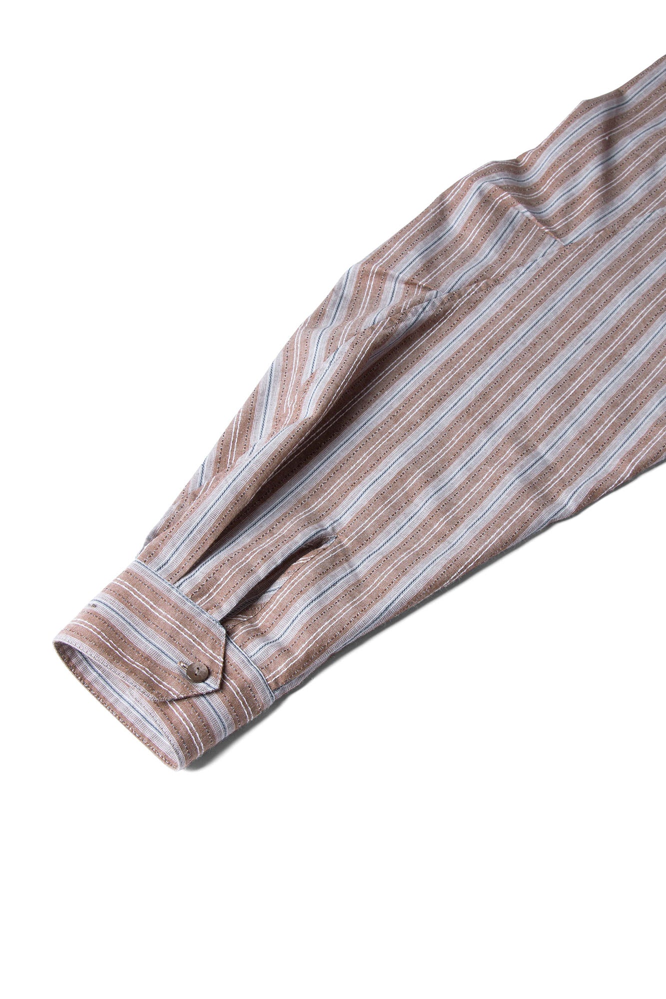 RELABEL Stripe Button-Up Oversized Shirt Brown, premium urban and streetwear designers apparel on PROJECTISR.com, RELABEL