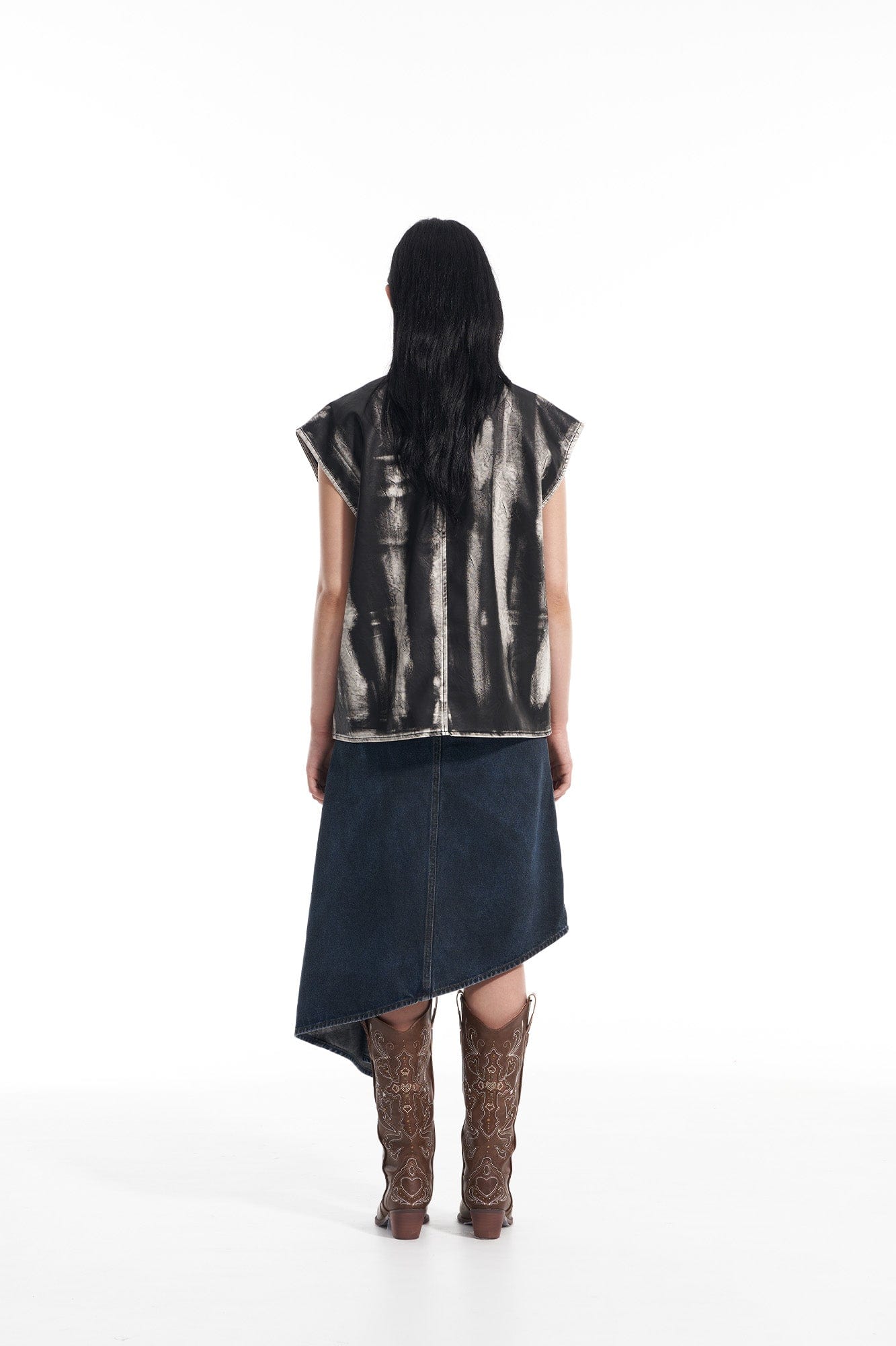 VANN VALRENCE Washed Grunge Paint Multi-Pocket Vest, premium urban and streetwear designers apparel on PROJECTISR.com, VANN VALRENCE