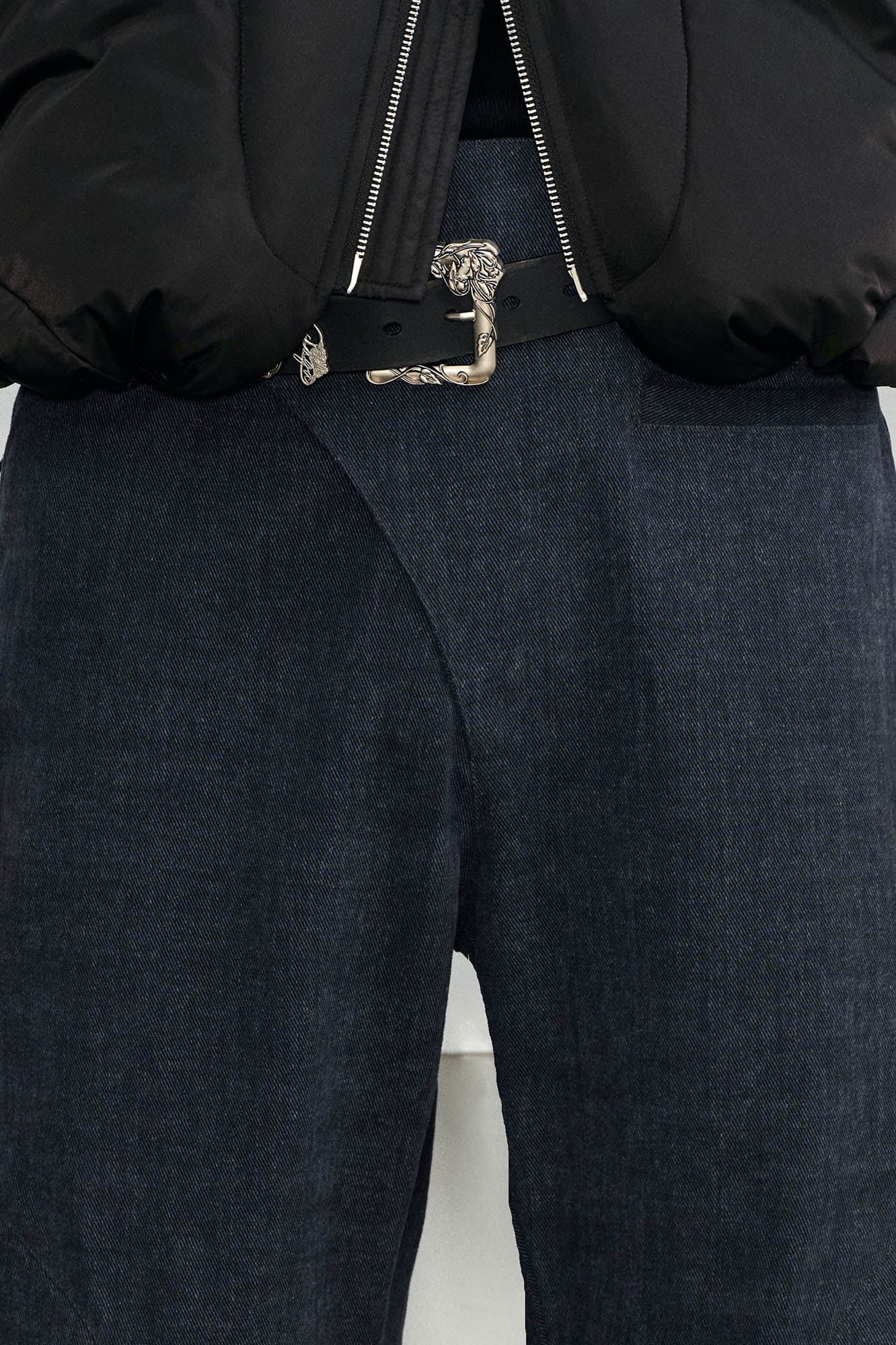 KREATE Crinkled Asymmetrical Closing Pants, premium urban and streetwear designers apparel on PROJECTISR.com, KREATE