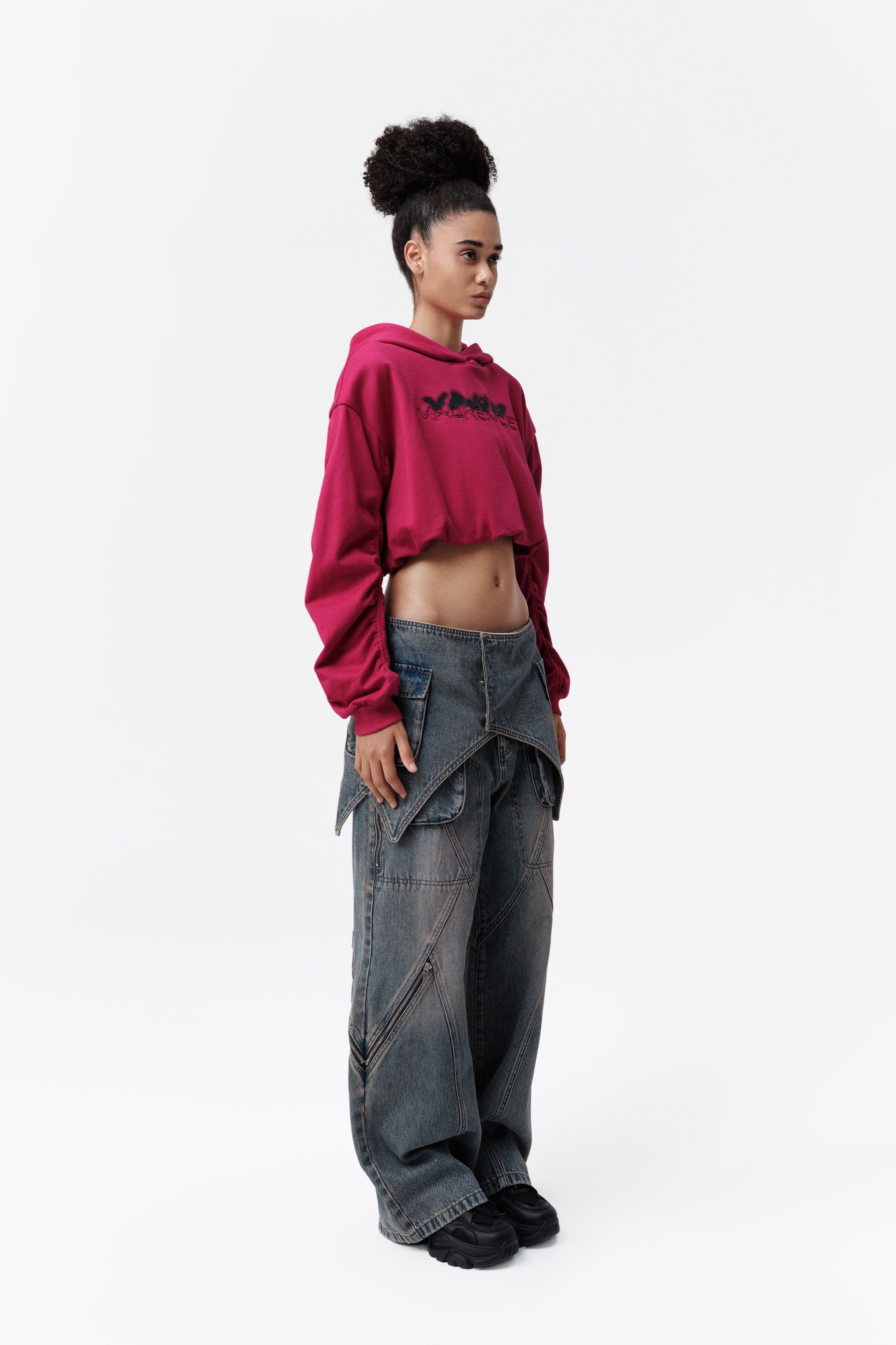 VANN VALRENCE Detachable Overlay Structural Panel Zip Jeans