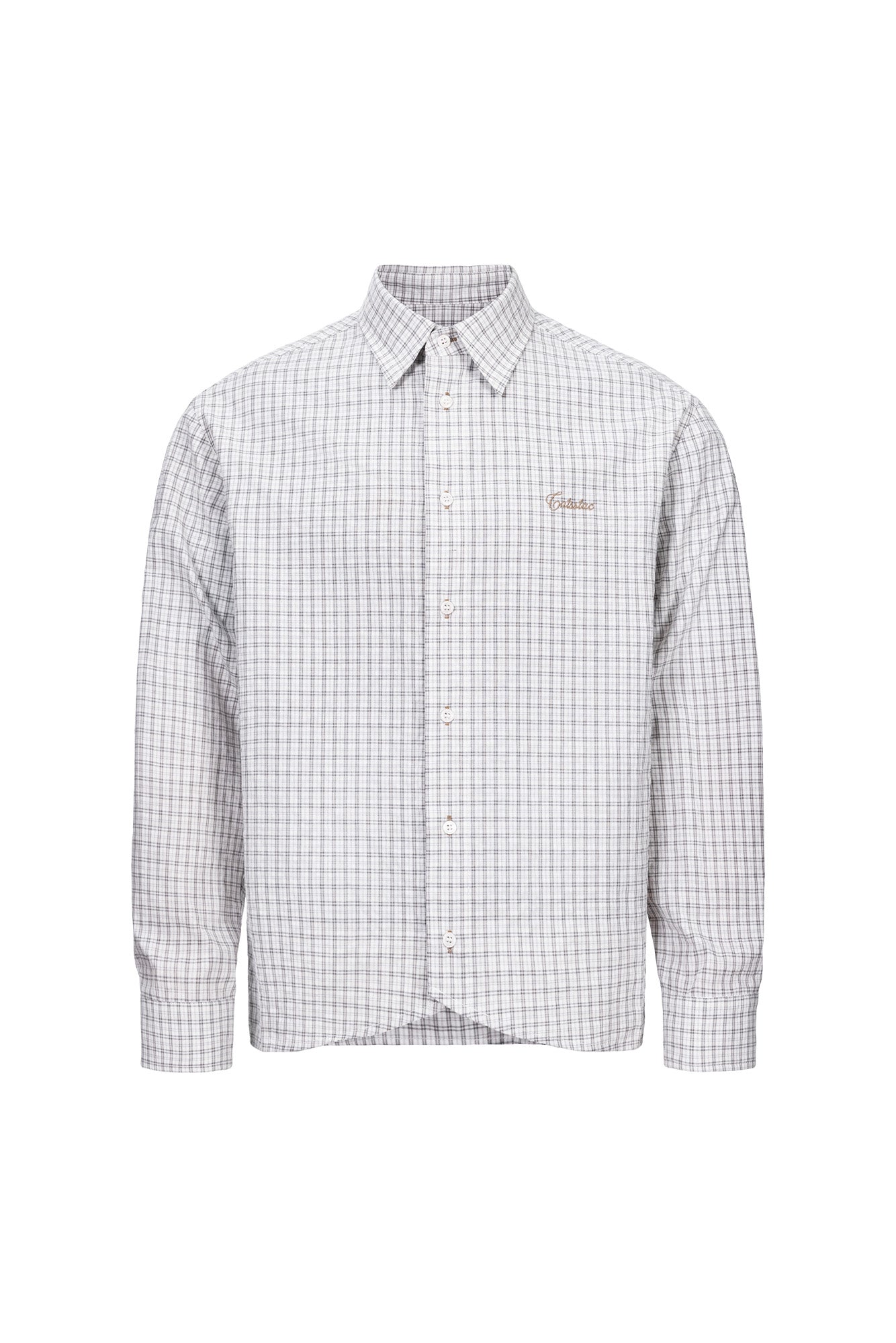 CATSSTAC Essential Gingham Embroidered Shirt, premium urban and streetwear designers apparel on PROJECTISR.com, CATSSTAC