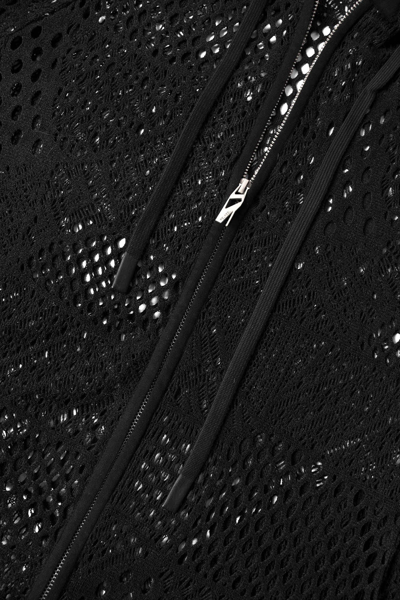 RELABEL Patchwork Crochet Mesh Zip-Up Hoodie, premium urban and streetwear designers apparel on PROJECTISR.com, RELABEL