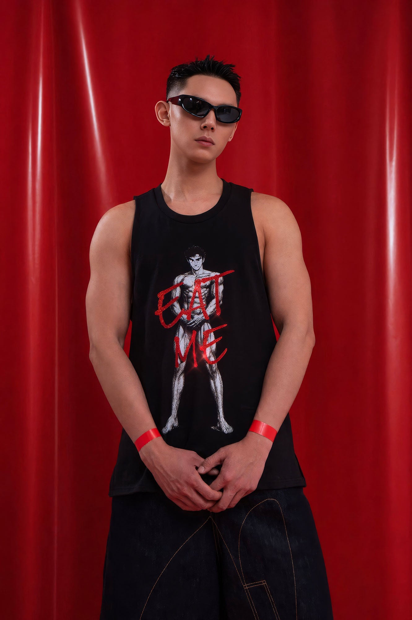 CLP Diamond Eat Me Graphic Tank Top, premium urban and streetwear designers apparel on PROJECTISR.com, CLP