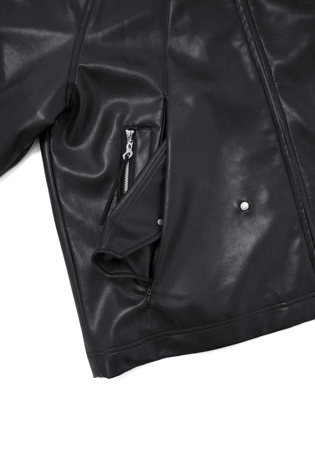 RELABEL Multi-Pocket Faux Leather Oversized Jacket