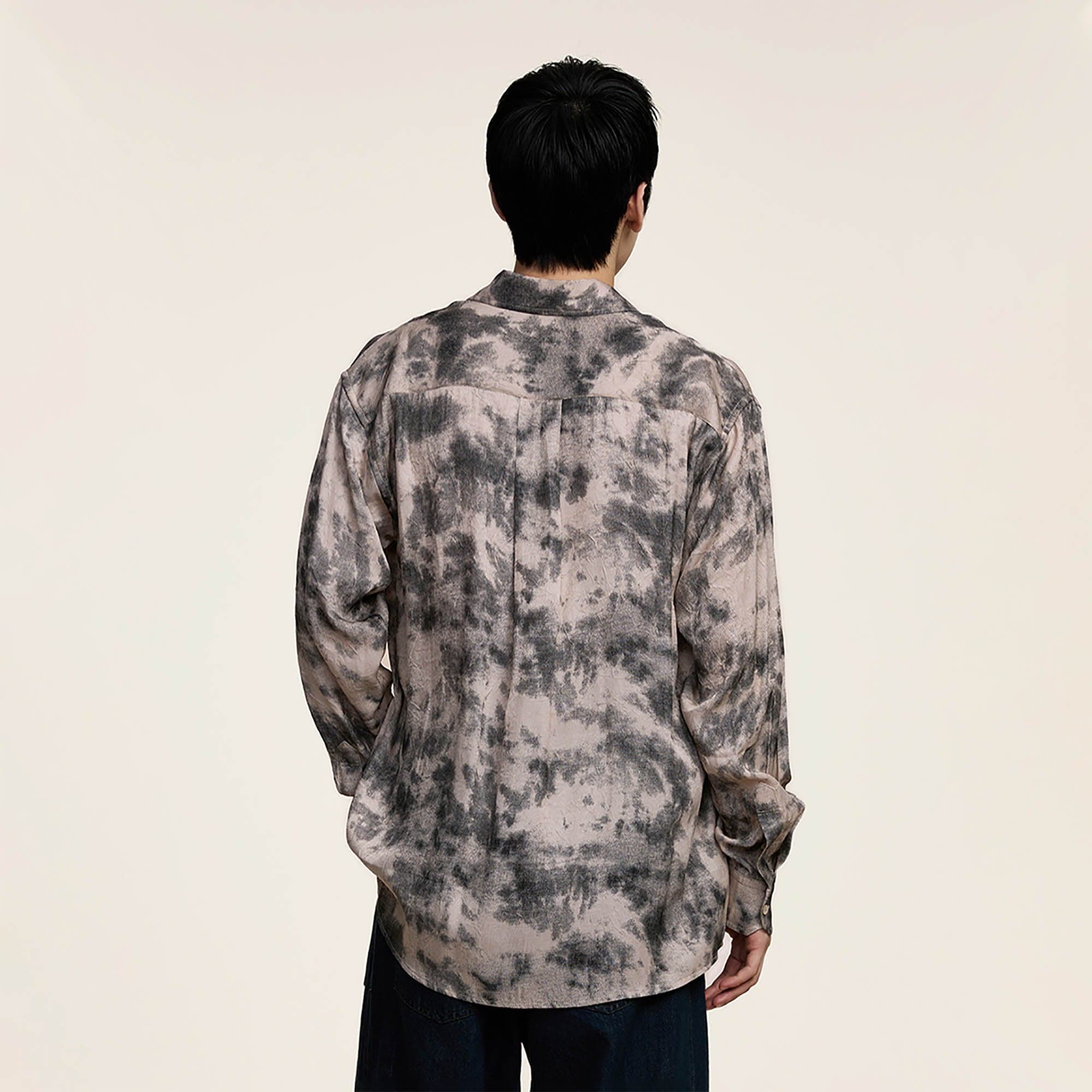 OPICLOTH Twist-Front Tie-Dye Shirt, premium urban and streetwear designers apparel on PROJECTISR.com, OPICLOTH