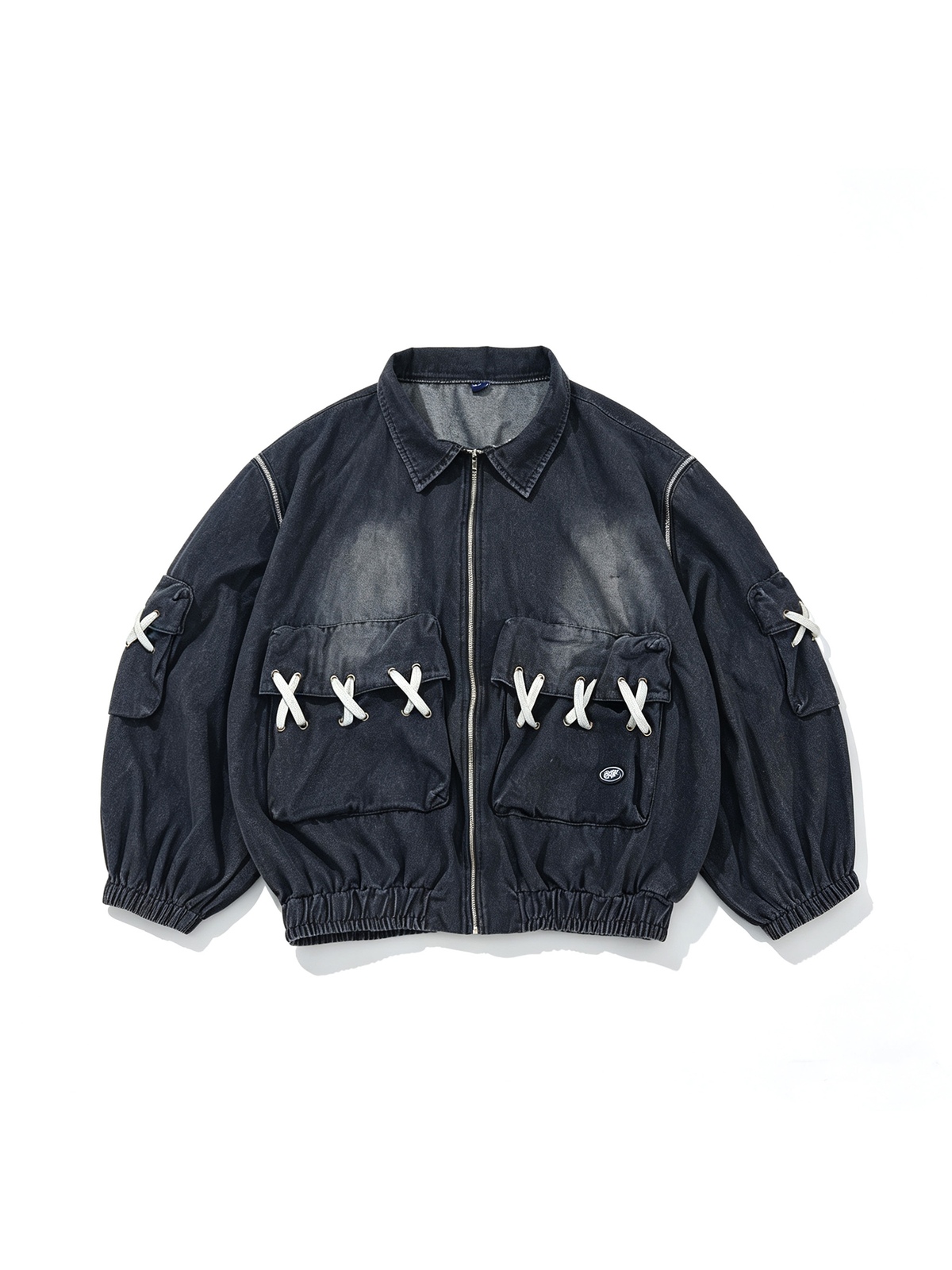 UUCSCC Retro Detachable-Sleeve Multi-Pocket Denim Jacket