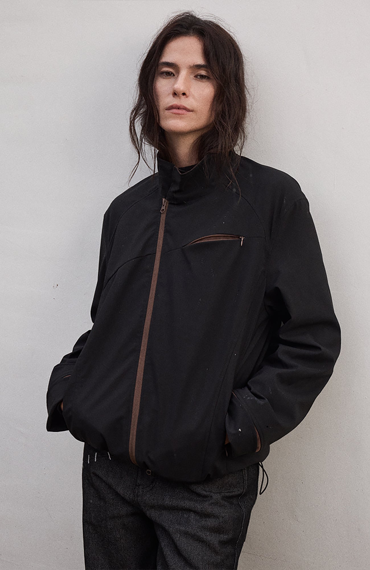 KREATE Asymmetric Zip-Up Utility Jacket