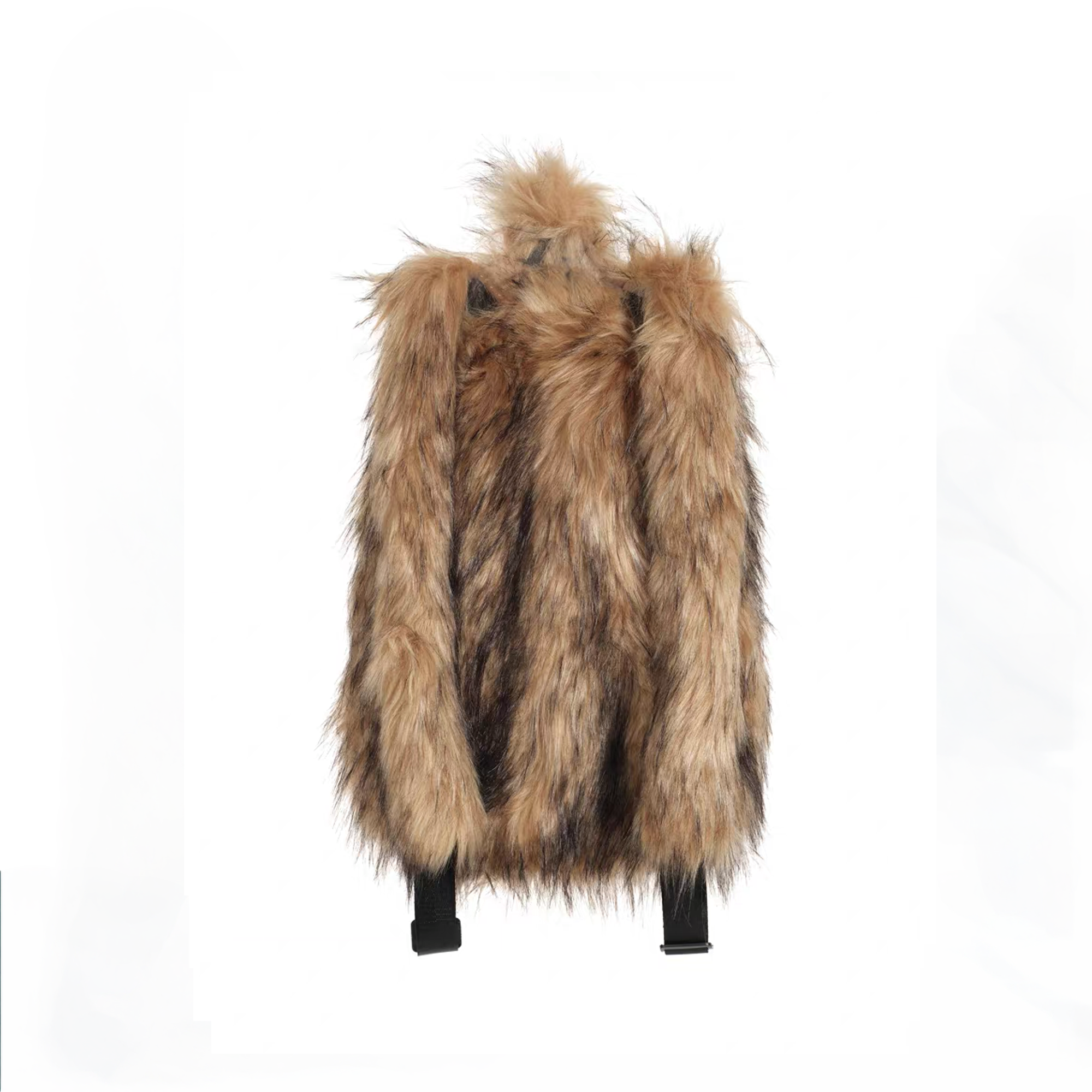 NOTHINGNESS WORLD Shaggy Faux Fur Graphic-Patch Backpack, premium urban and streetwear designers apparel on PROJECTISR.com, NOTHINGNESS WORLD