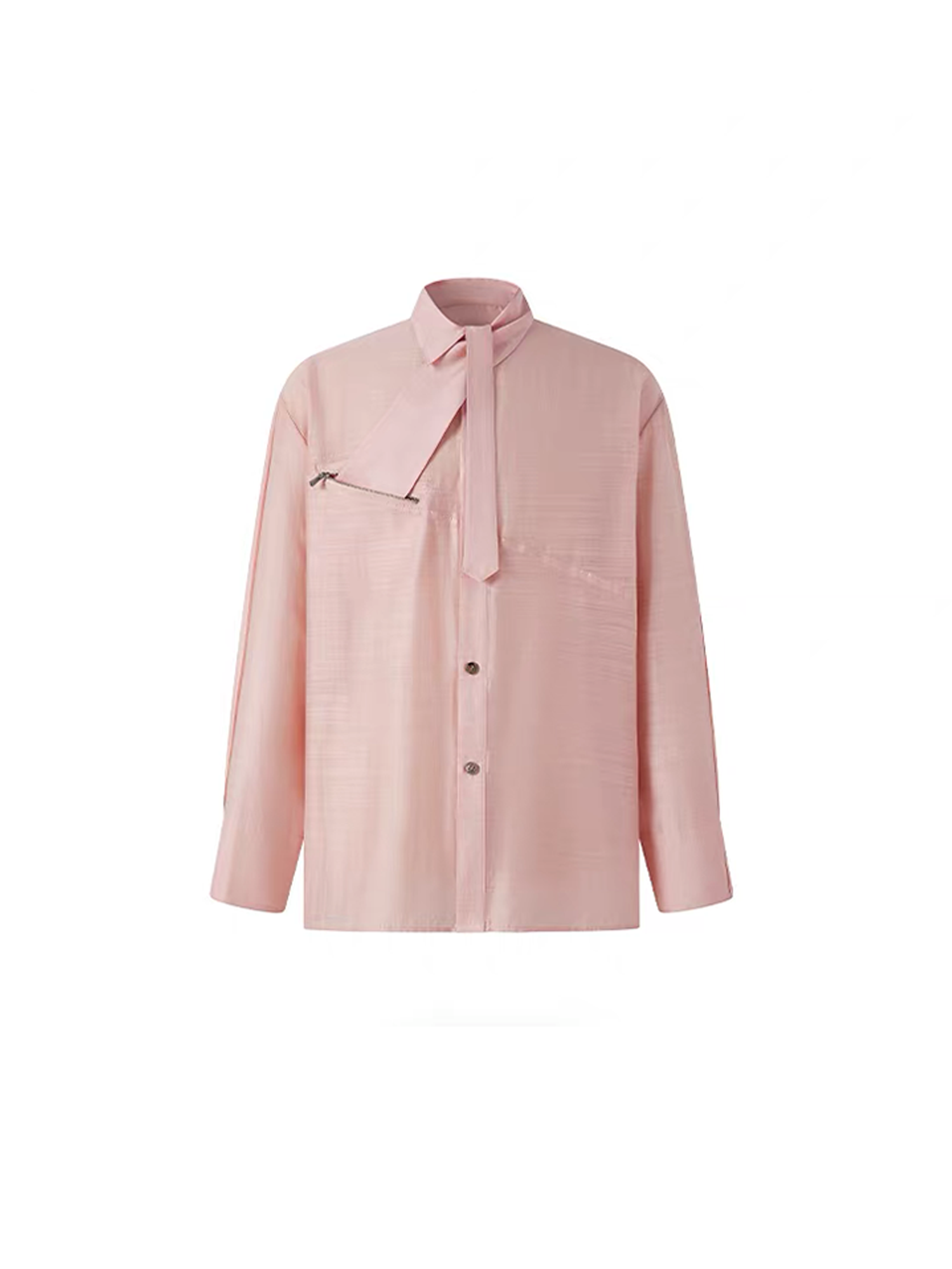 TIWILLTANG Structured Zip-Tie Tencel Shirt