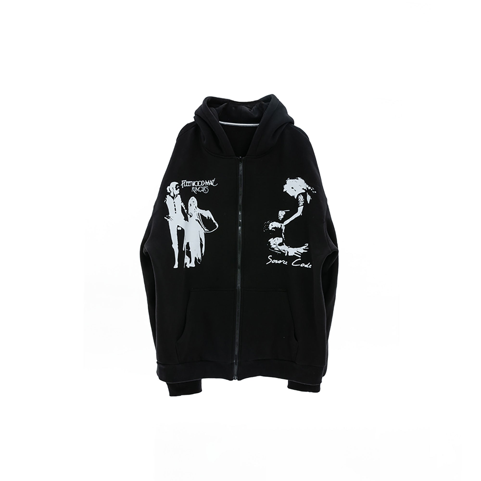 ERROR CODE ROBOT Fleetwood Mac Graphic Oversized Hooded Jacket, premium urban and streetwear designers apparel on PROJECTISR.com, ERROR CODE ROBOT