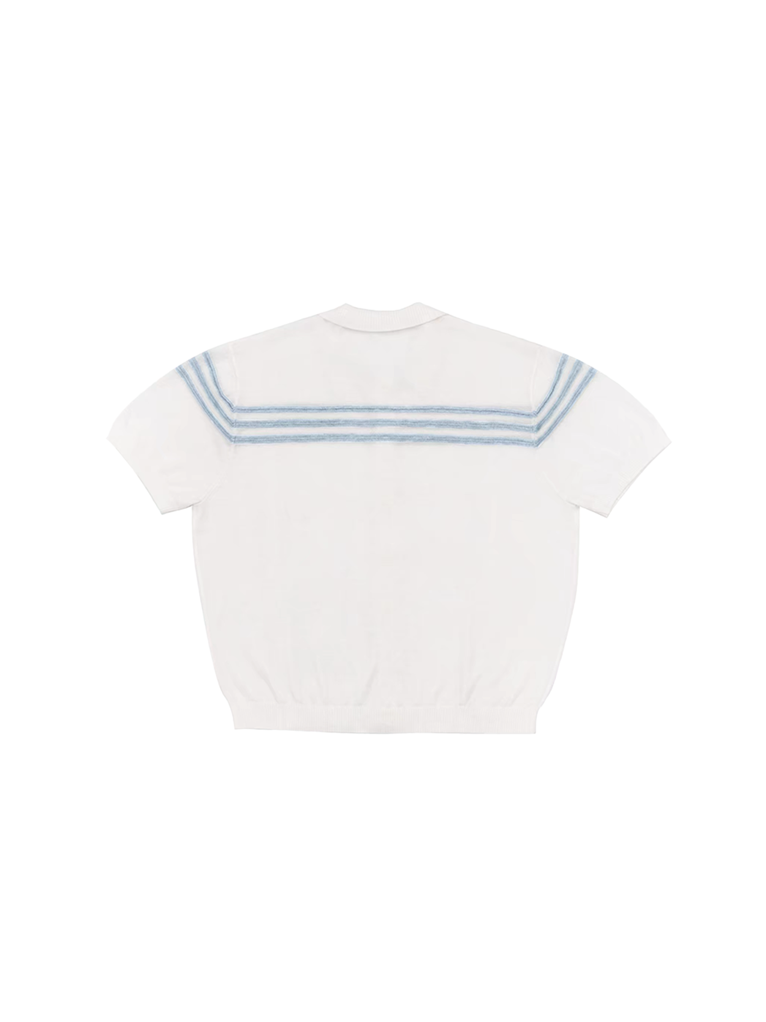 IN EXISTENCE Jacquard-Trim Wool-Blend Knit Half Shirt, premium urban and streetwear designers apparel on PROJECTISR.com, IN EXISTENCE