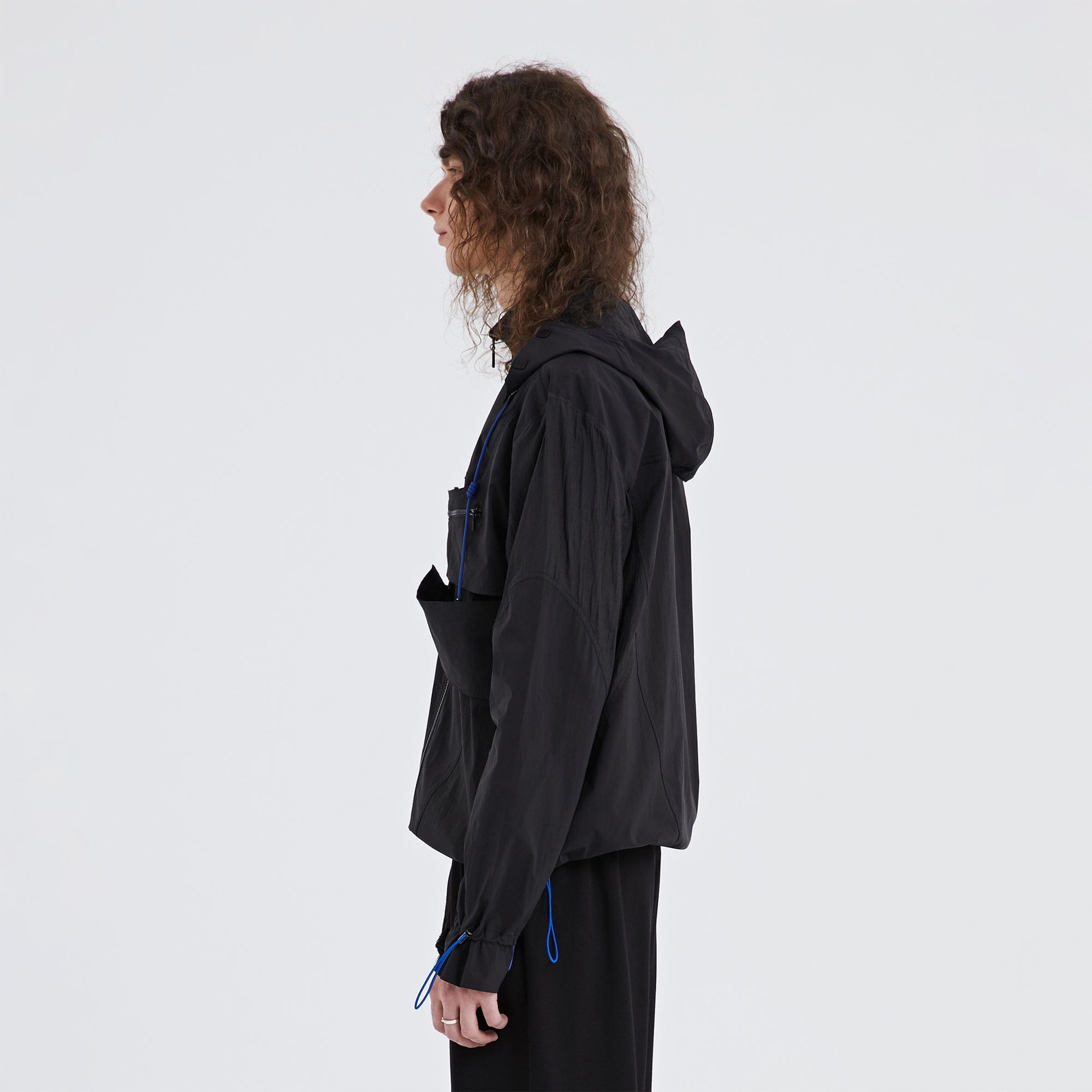 ORGANIC EMOTION Modern Drawstring Asymmetrical Jacket