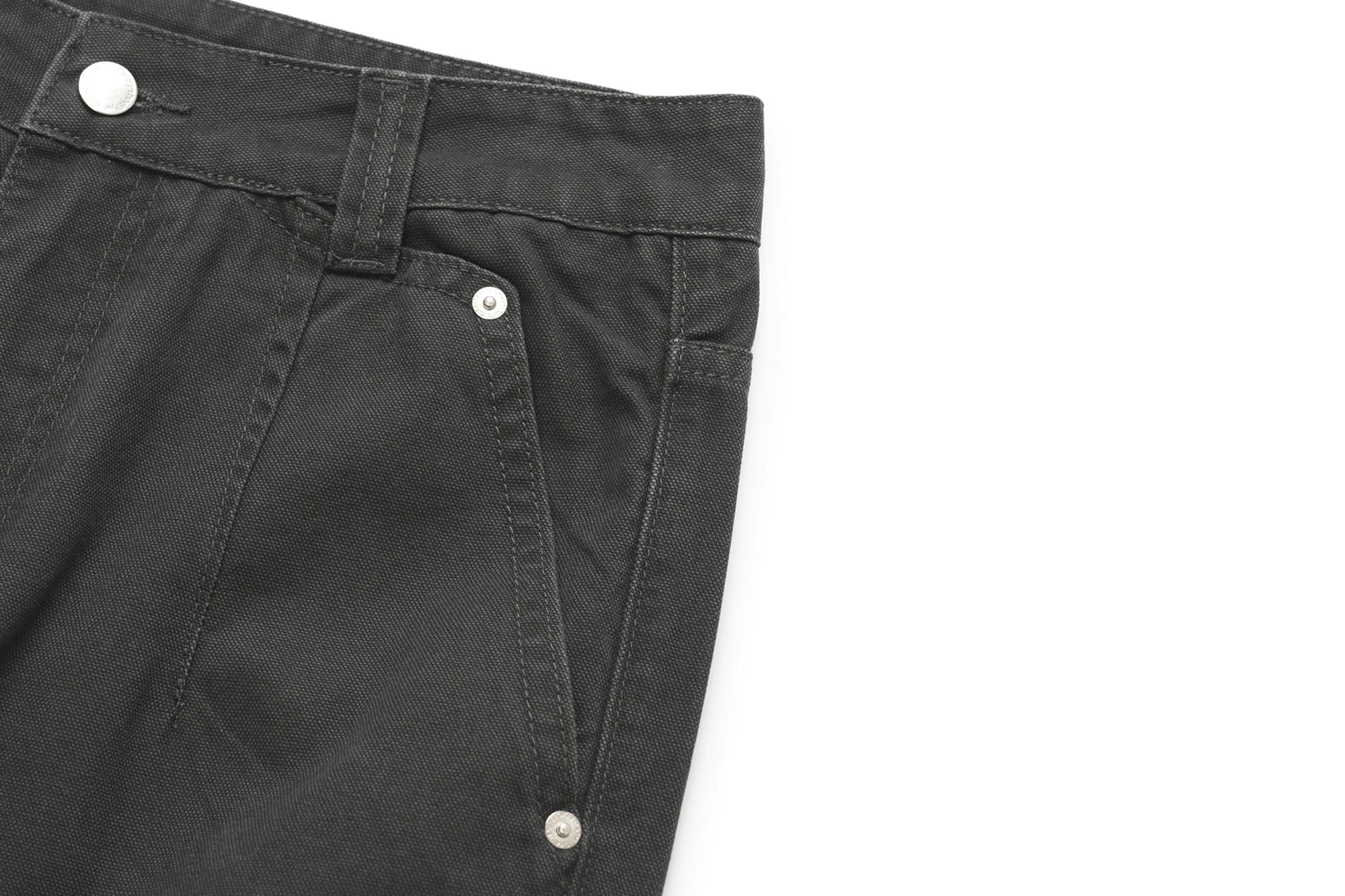 OKAYTHXBYE Washed Button Flap-Pocket Cargo Pants, premium urban and streetwear designers apparel on PROJECTISR.com, OKAYTHXBYE