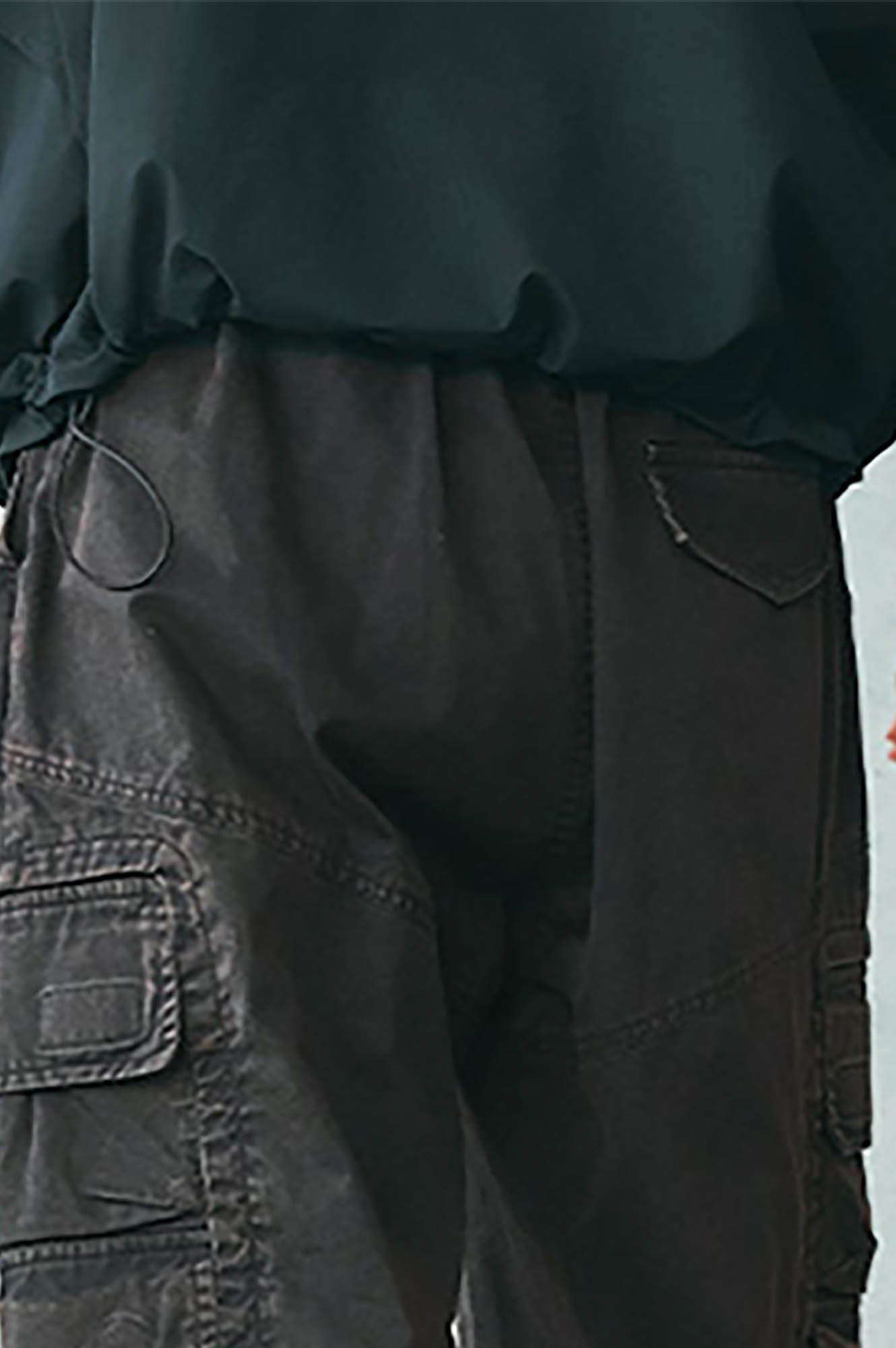 ENSHADOWER Distressed Multi-Pocket Crinkled Straight-Leg Jeans, premium urban and streetwear designers apparel on PROJECTISR.com, ENSHADOWER