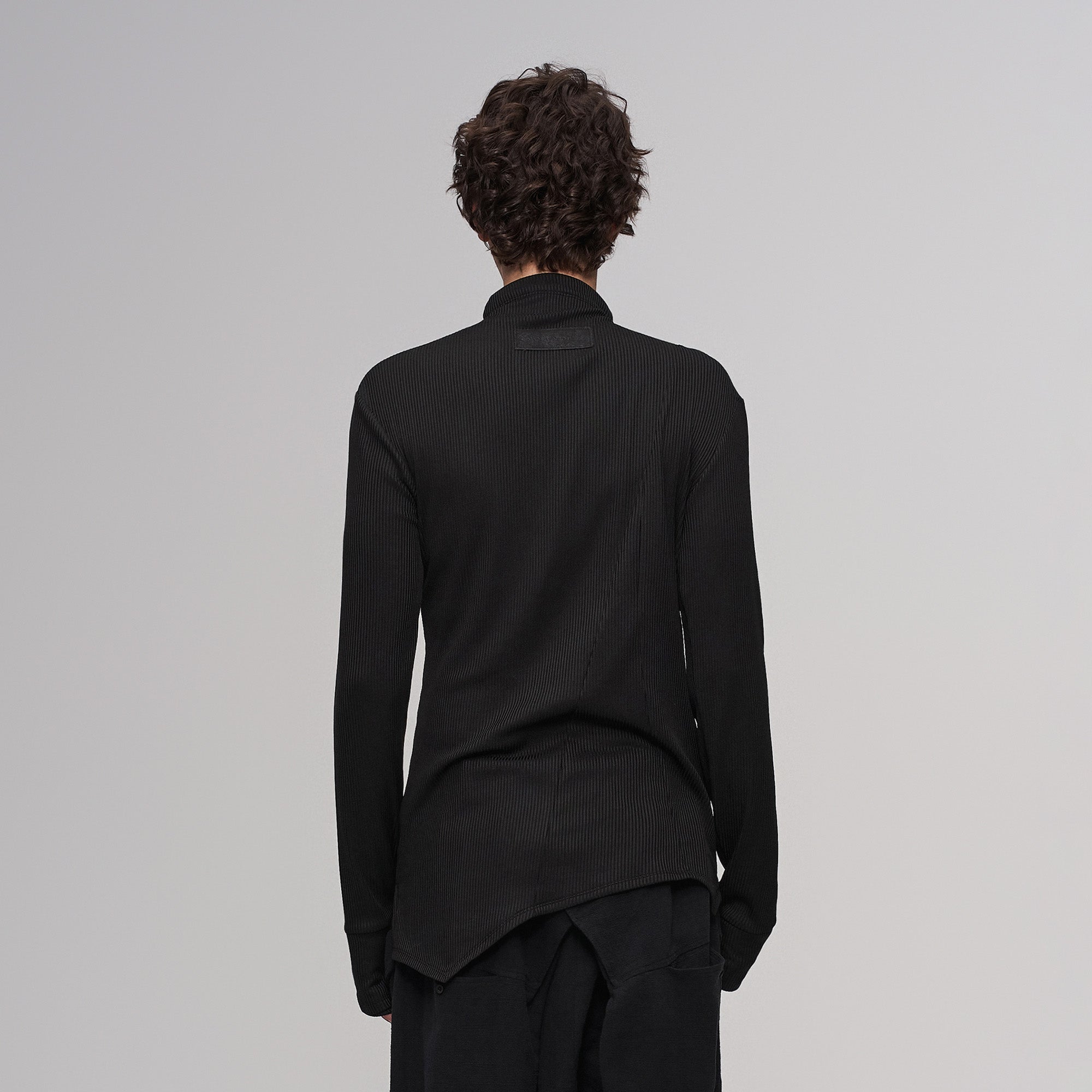 ILNya Nieternite Nifutur Asymmetric Ribbed Mock Neck Sweater, premium urban and streetwear designers apparel on PROJECTISR.com, ILNya Nieternite Nifutur