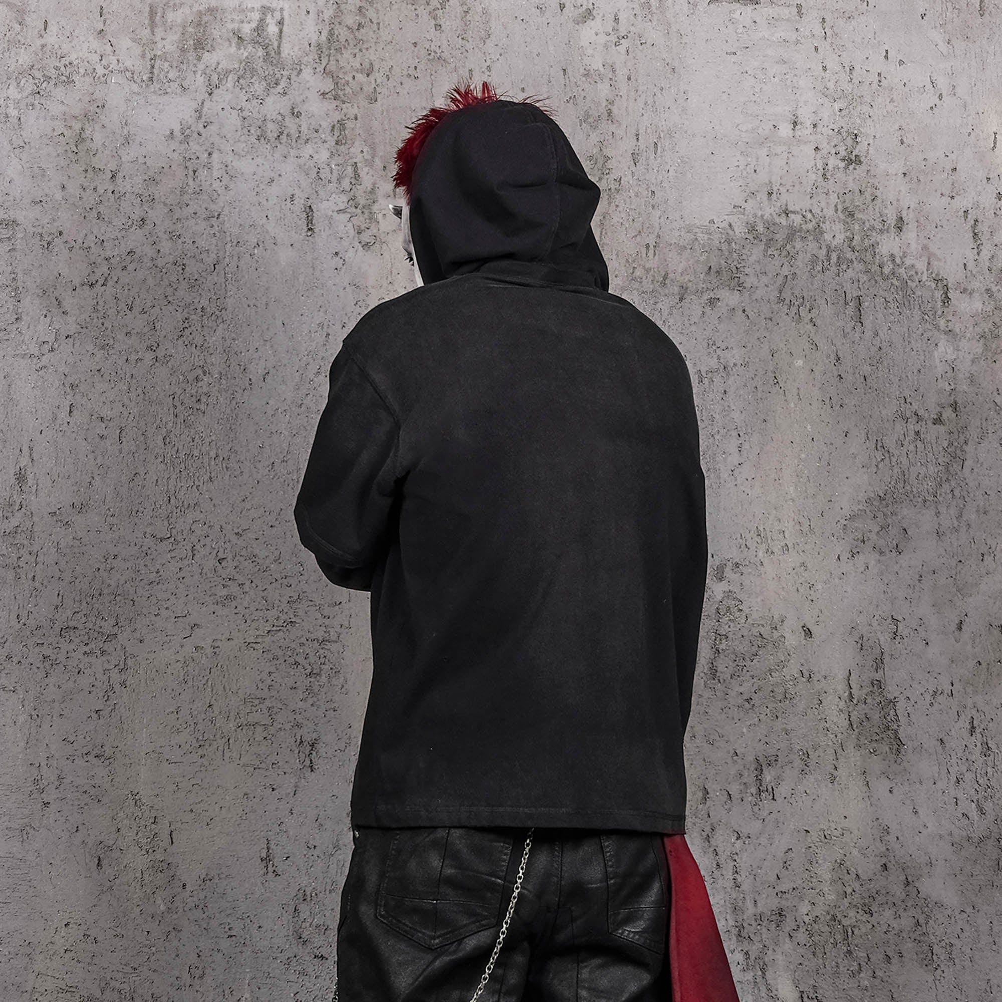 UNDERWATER The Prisoner Distressed Layered Hoodie, premium urban and streetwear designers apparel on PROJECTISR.com, UNDERWATER