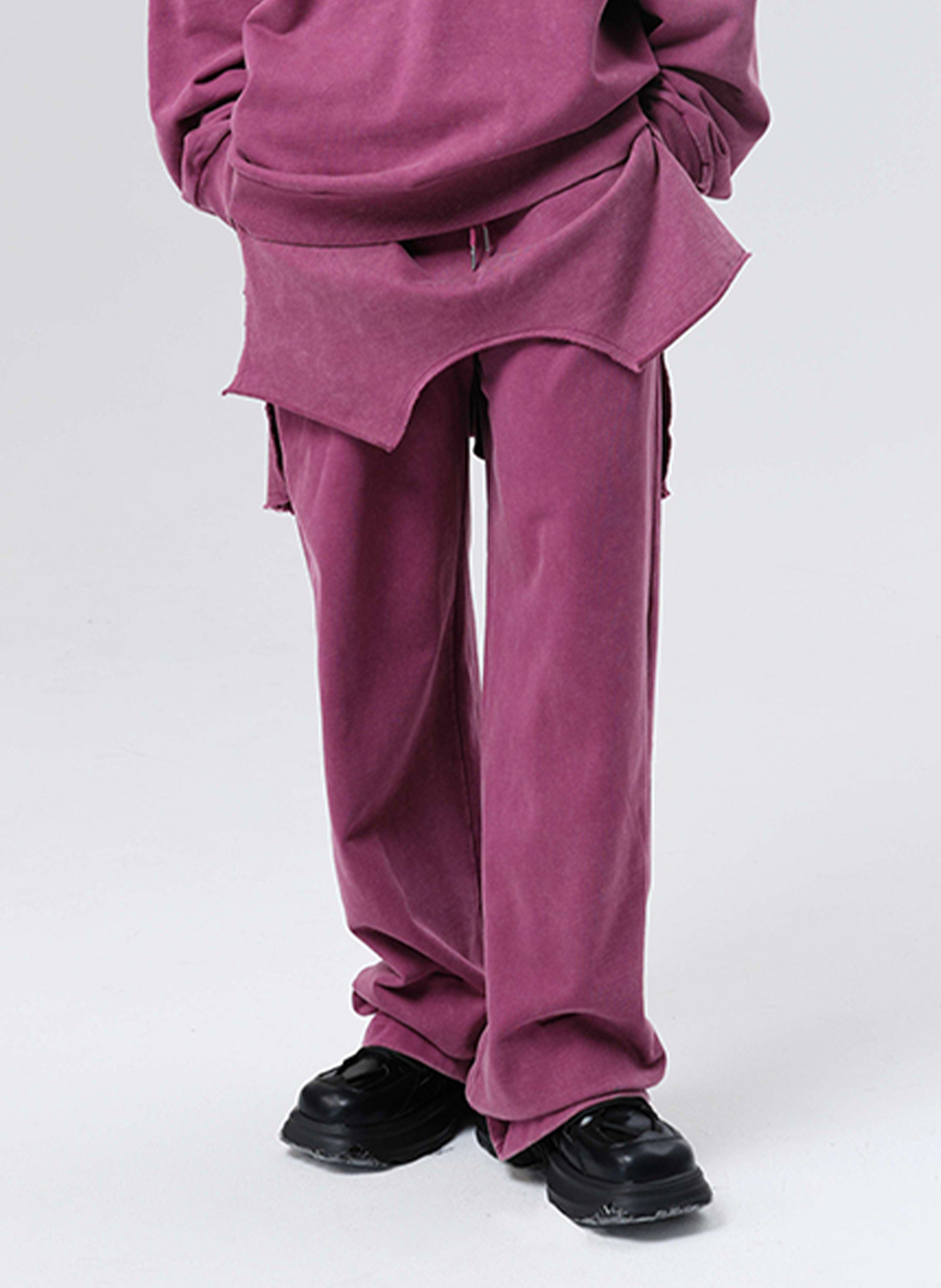 VANN VALRENCE Double-Layered Panel Deconstructed Drawstring Pants, premium urban and streetwear designers apparel on PROJECTISR.com, VANN VALRENCE