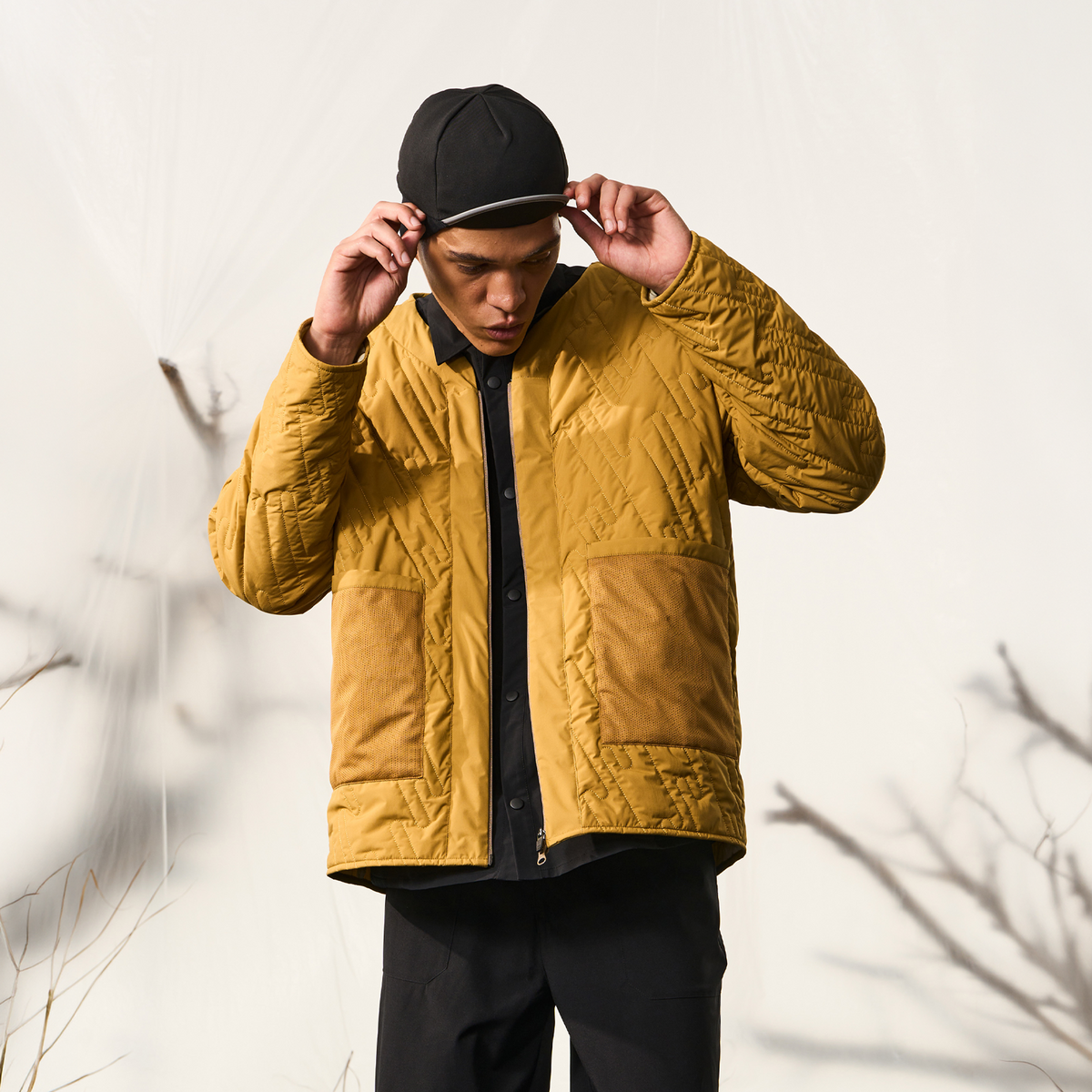 HALCYON Quilted Cotton-Padded Outdoor Jacket, premium urban and streetwear designers apparel on PROJECTISR.com, HALCYON