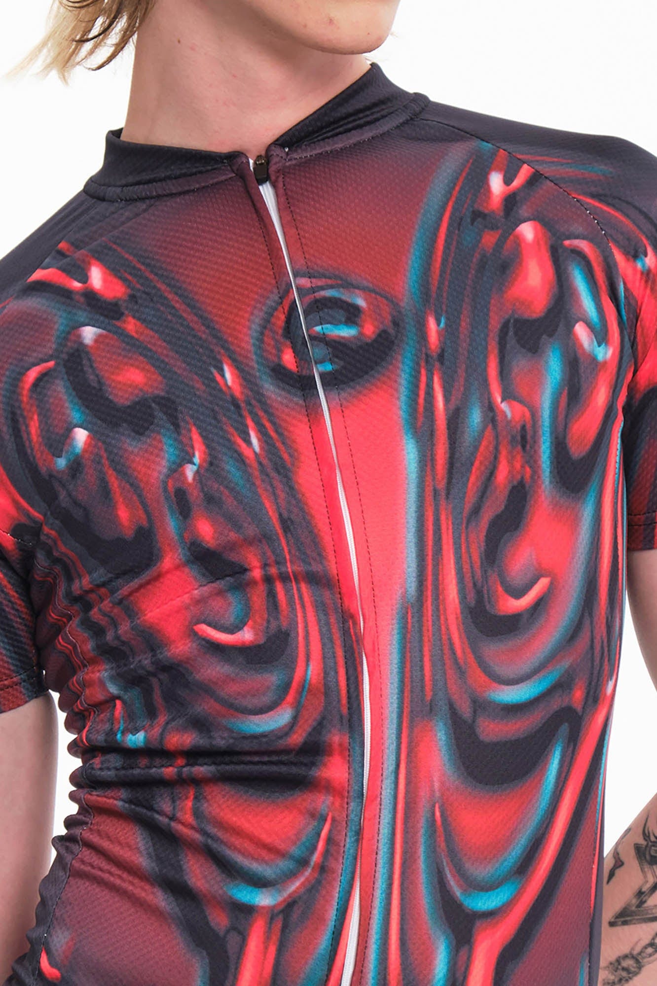 EMBRYO Totem Abstract Cycling Jersey, premium urban and streetwear designers apparel on PROJECTISR.com, EMBRYO
