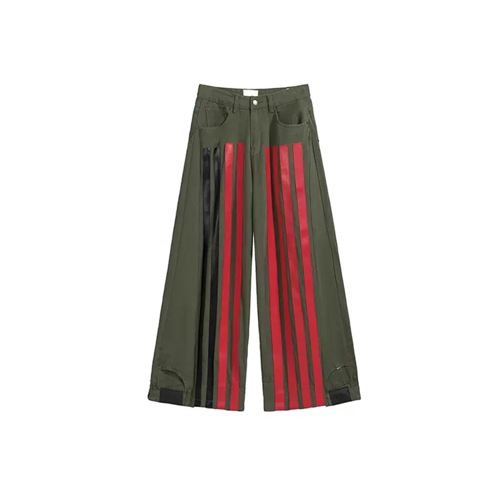 NOTHINGNESS WORLD Four-Stripe Wide-Leg Sweatpants, premium urban and streetwear designers apparel on PROJECTISR.com, NOTHINGNESS WORLD