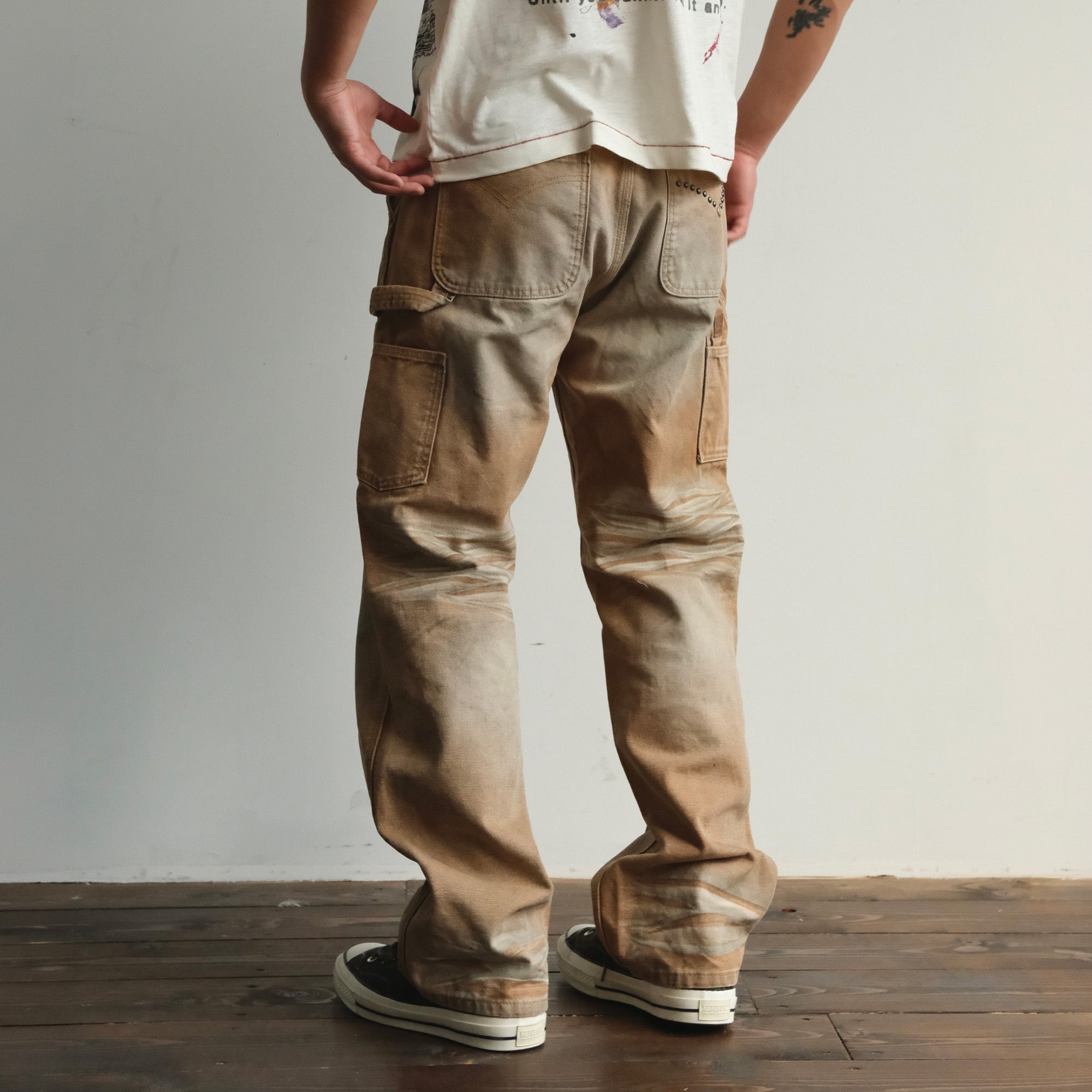 NEIGBORL Retro Distressed Washed Cargo Pants, premium urban and streetwear designers apparel on PROJECTISR.com, NEIGBORL